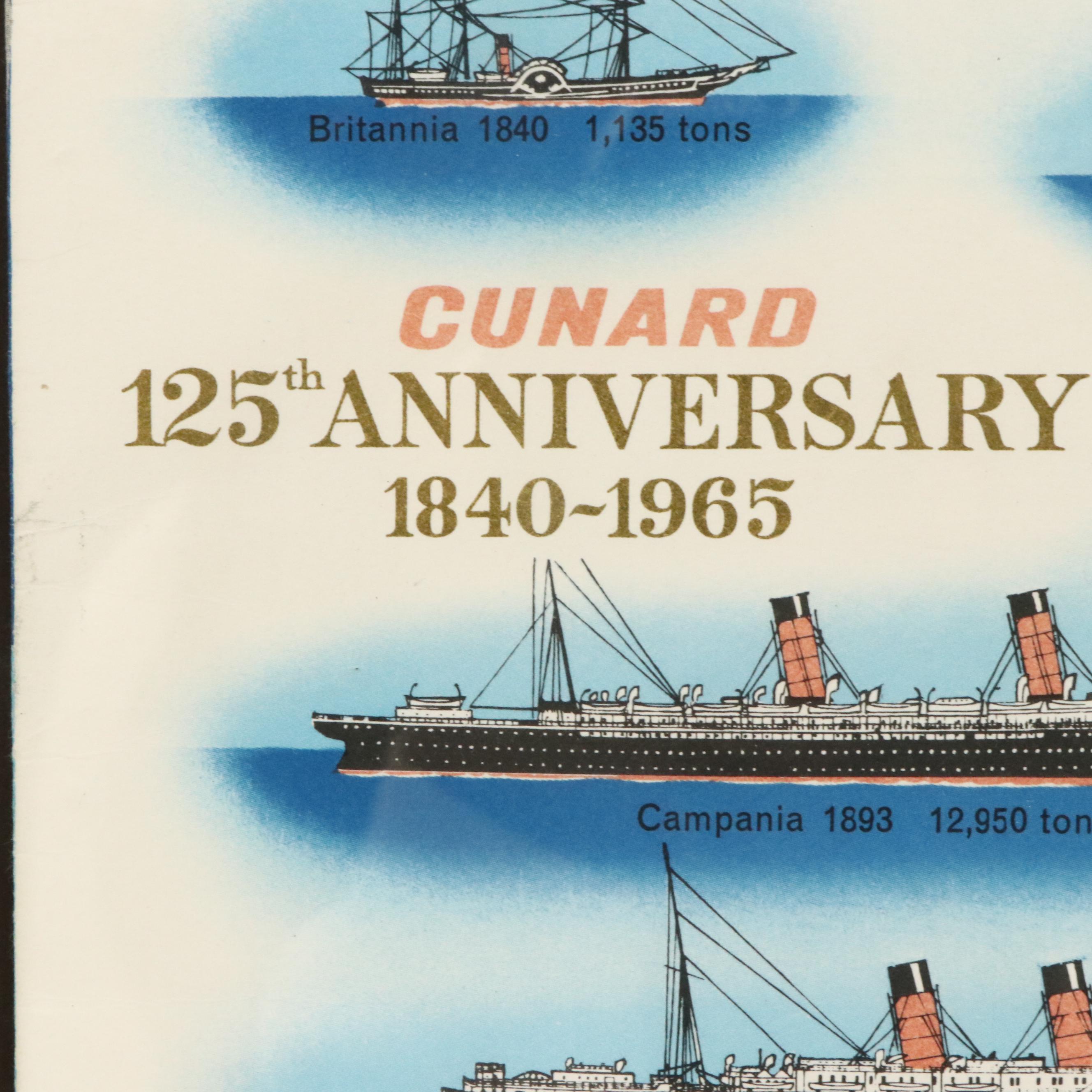 R.M.S. Queen Elizabeth Commemorative Covers, Cunard 125th Poster, More