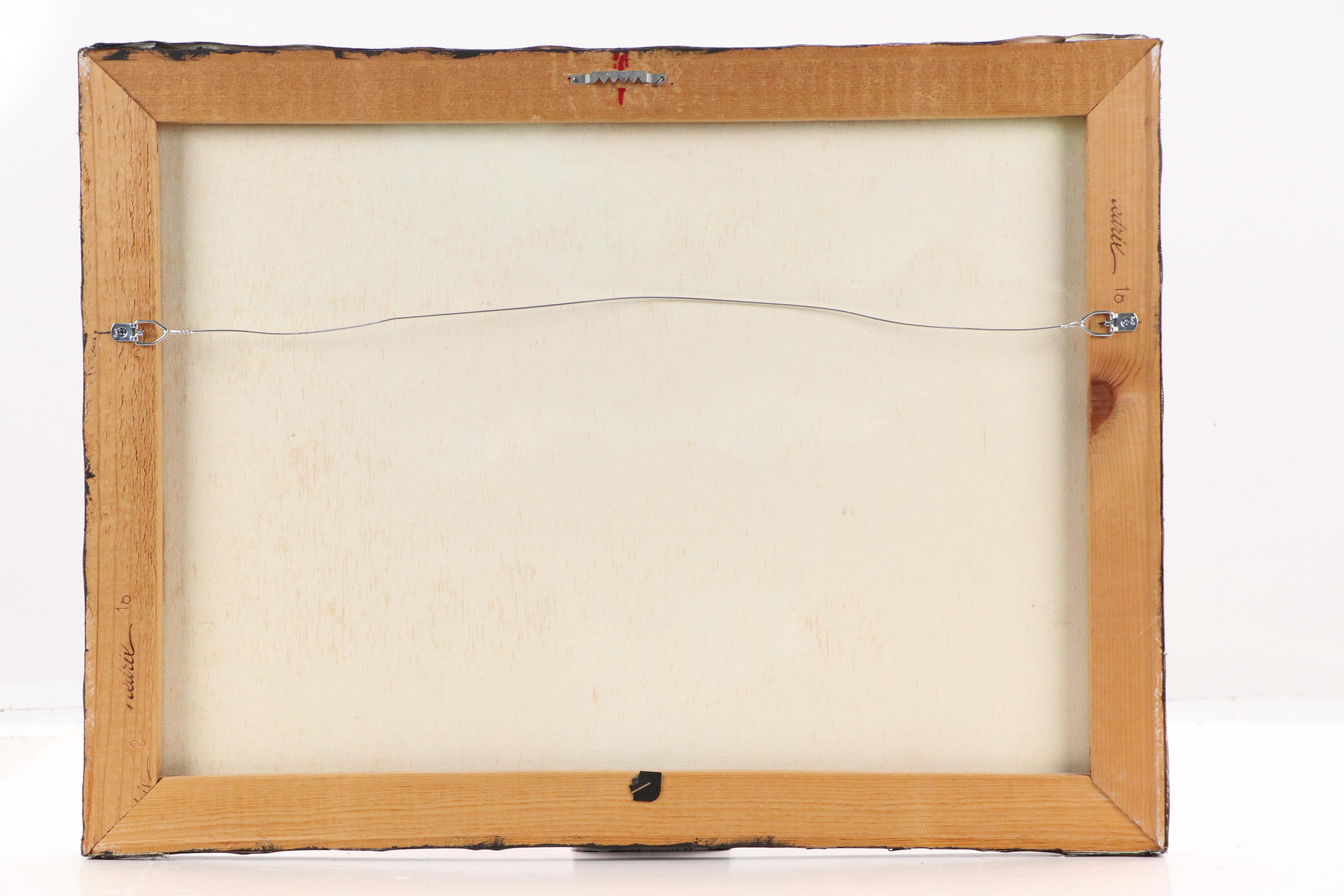 Ron Brannon Acrylic Painting of Star Trek Characters Over Found Landscape, 2025