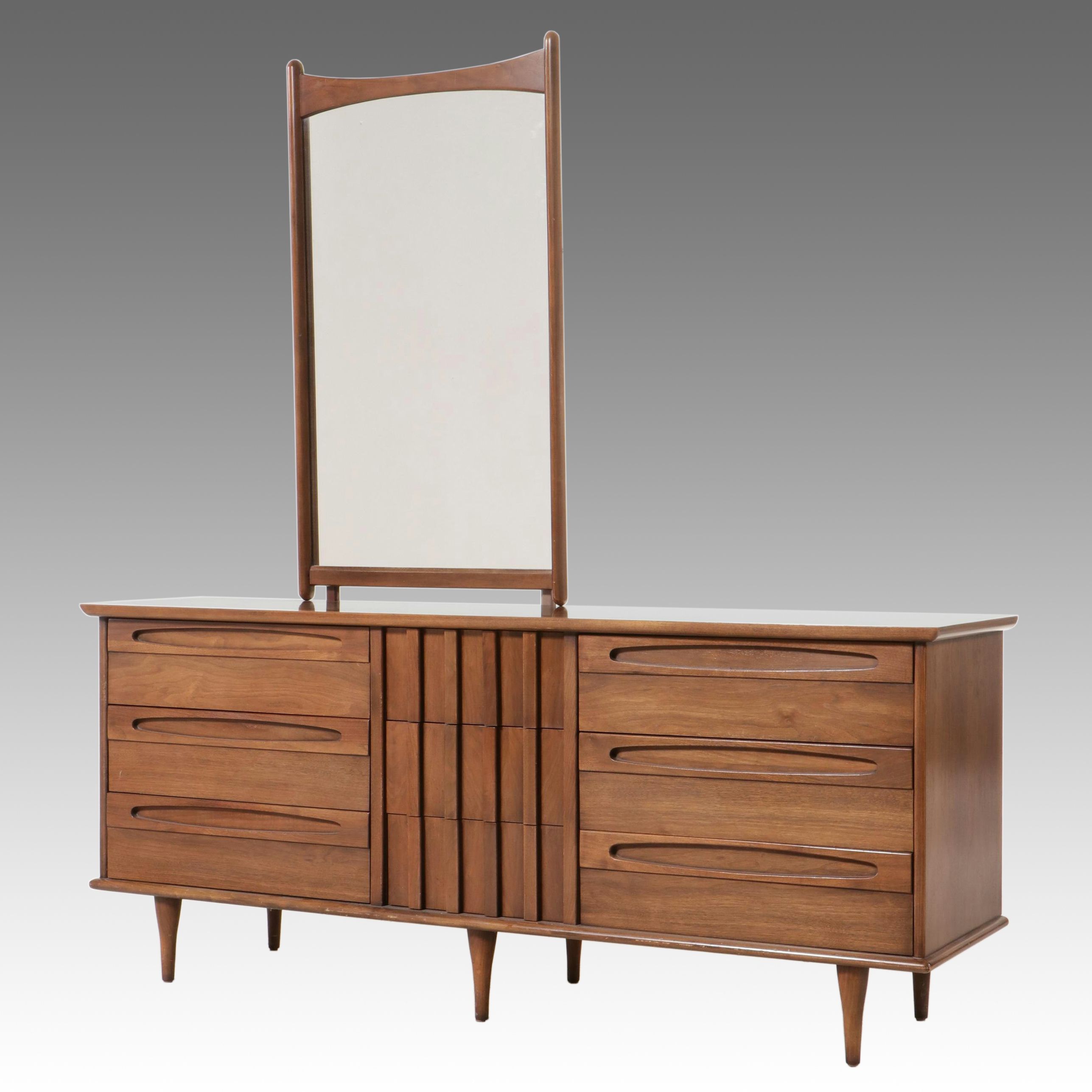 American of Martinsville Mid Century Walnut Dresser