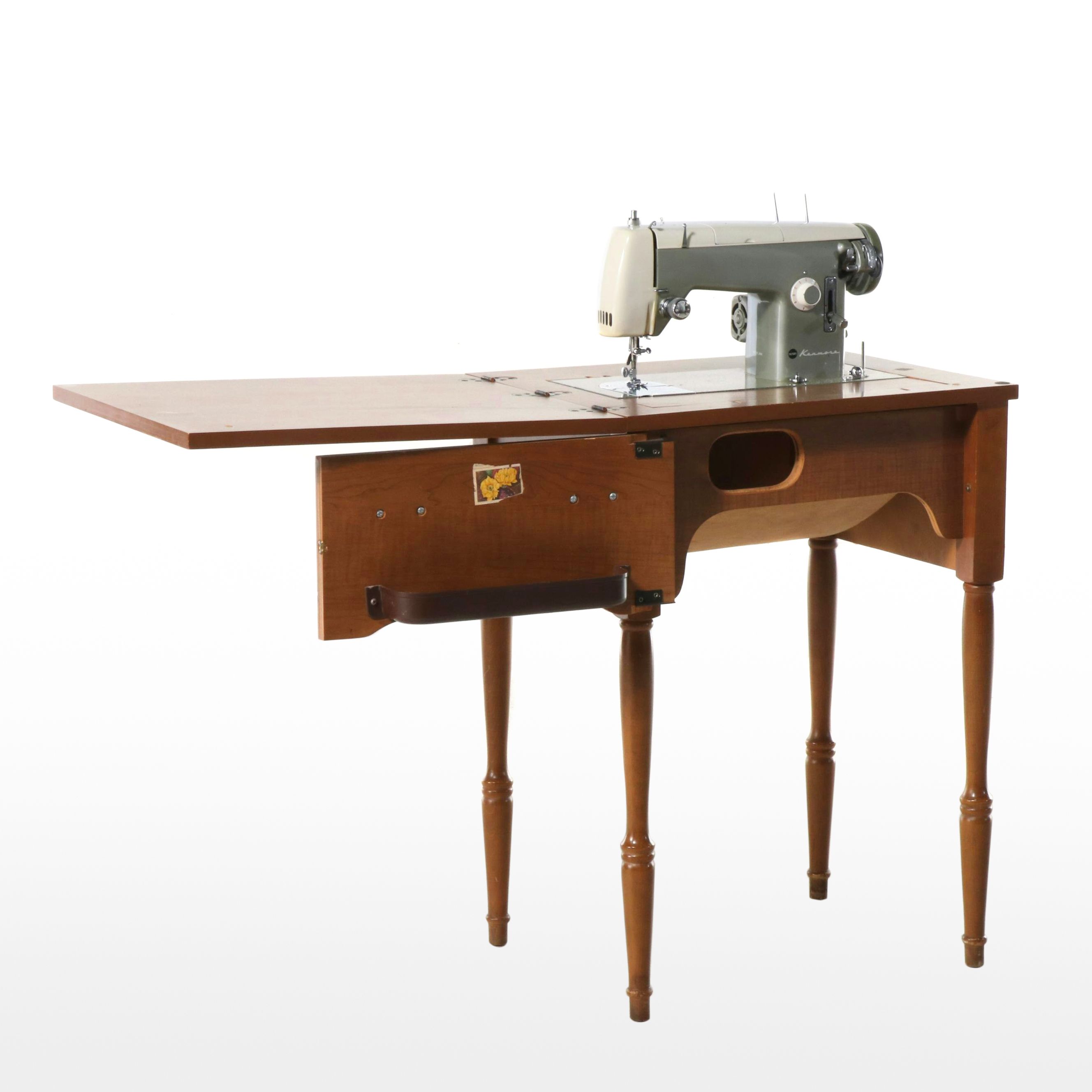 Kenmore Model 1120 Sewing Machine in Federal Style Sewing Table