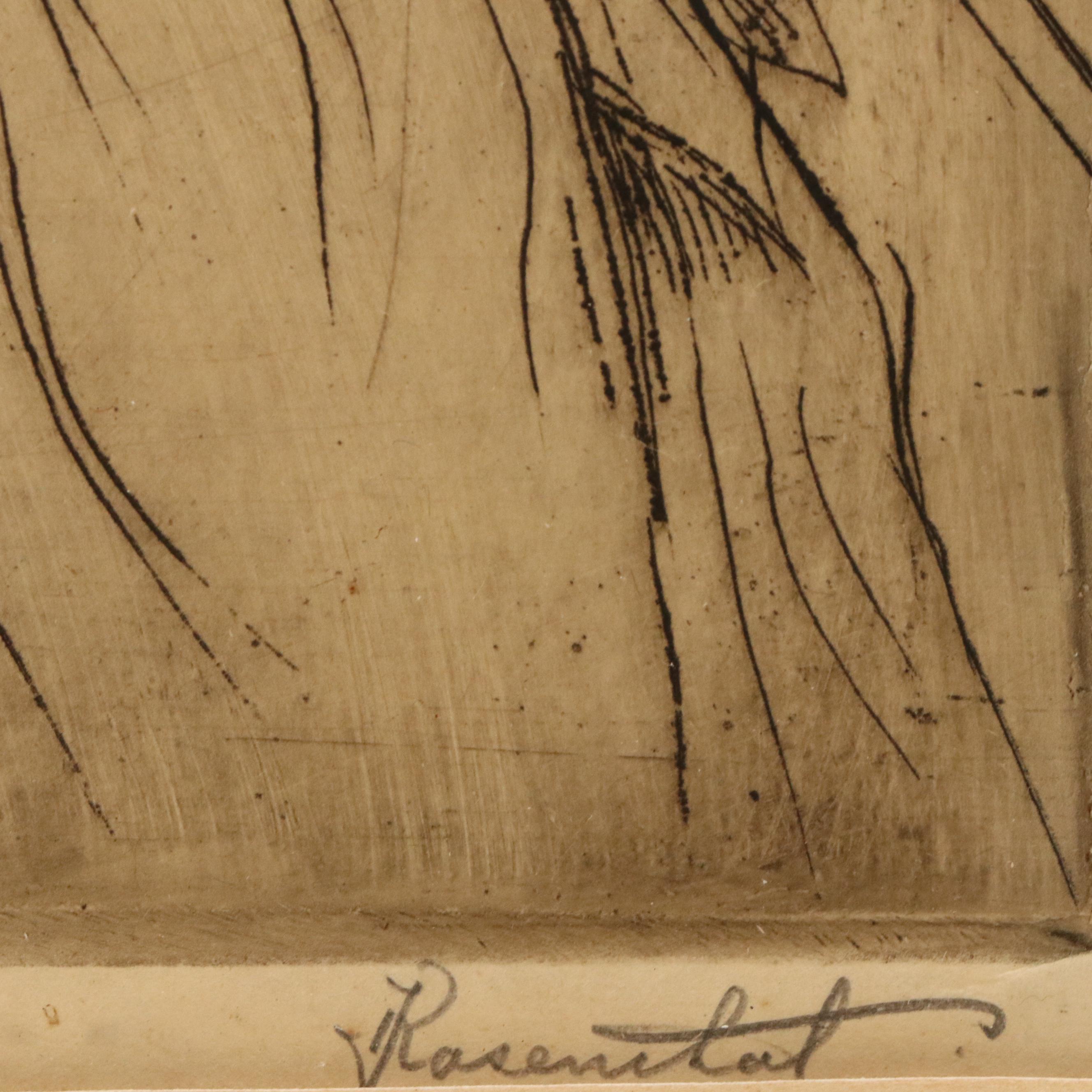 David Rosenthal Etching "Beethoven," Early 20th Century