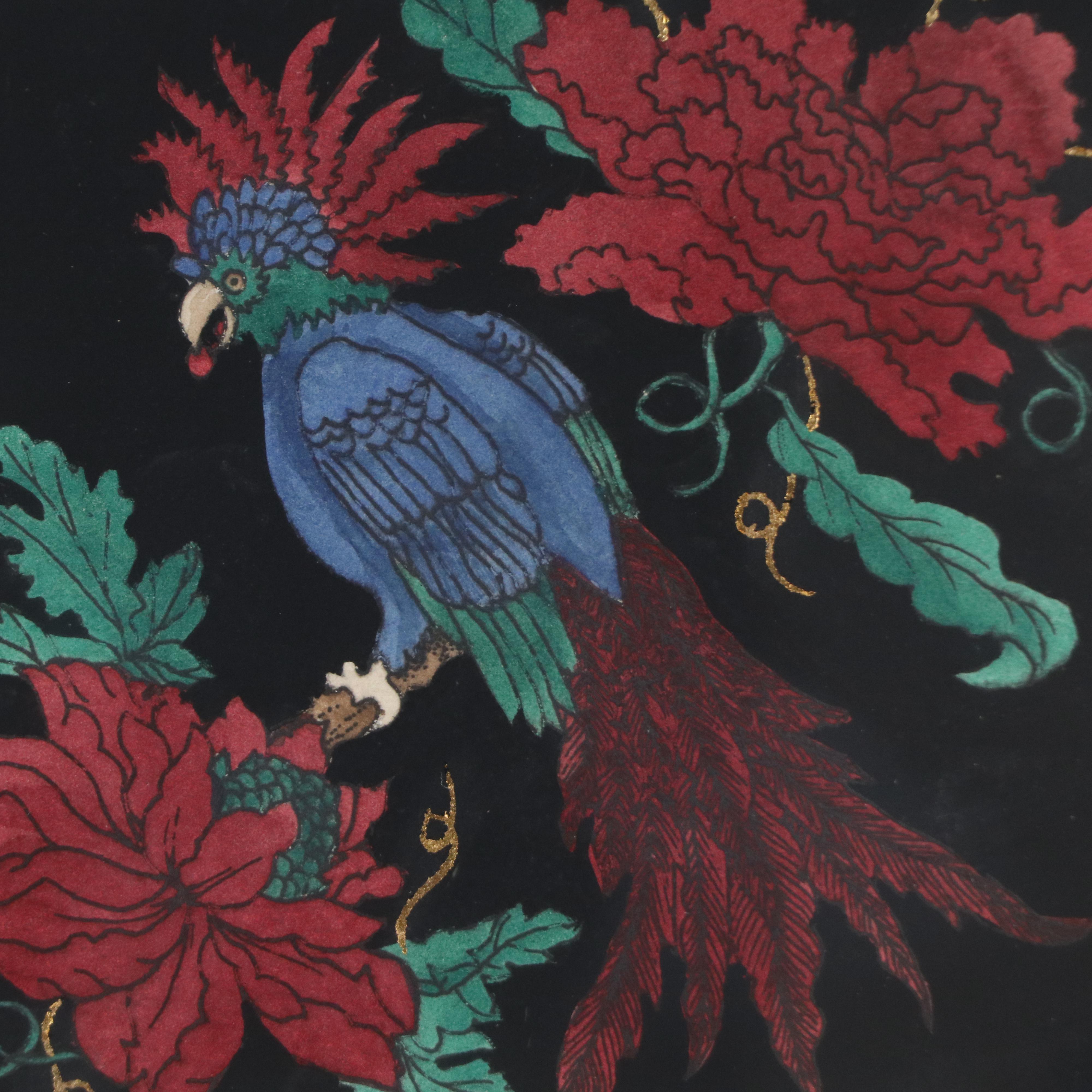 C. Butler Pendley Hand-Colored Etching of Exotic Bird