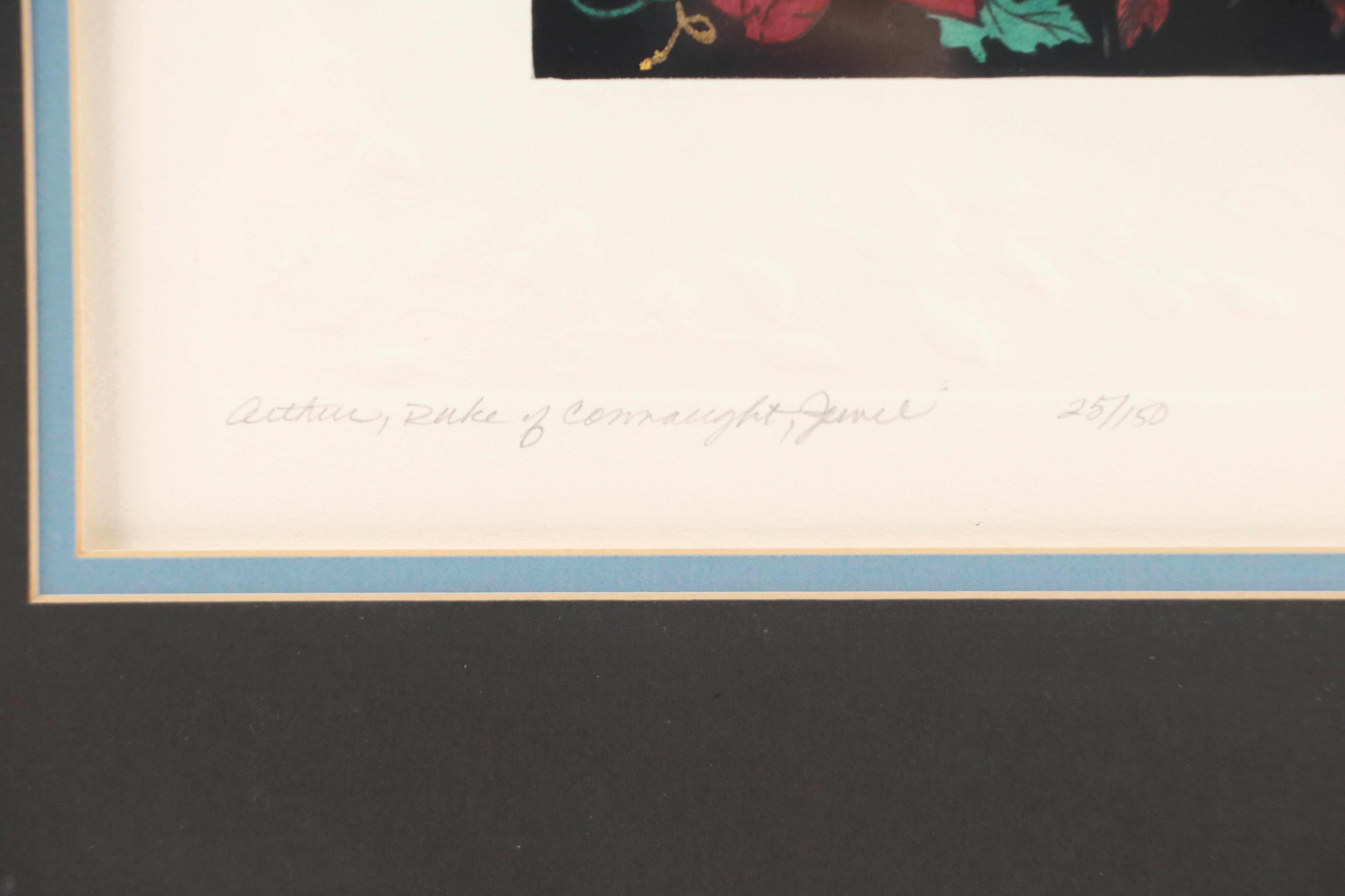 C. Butler Pendley Hand-Colored Etching of Exotic Bird