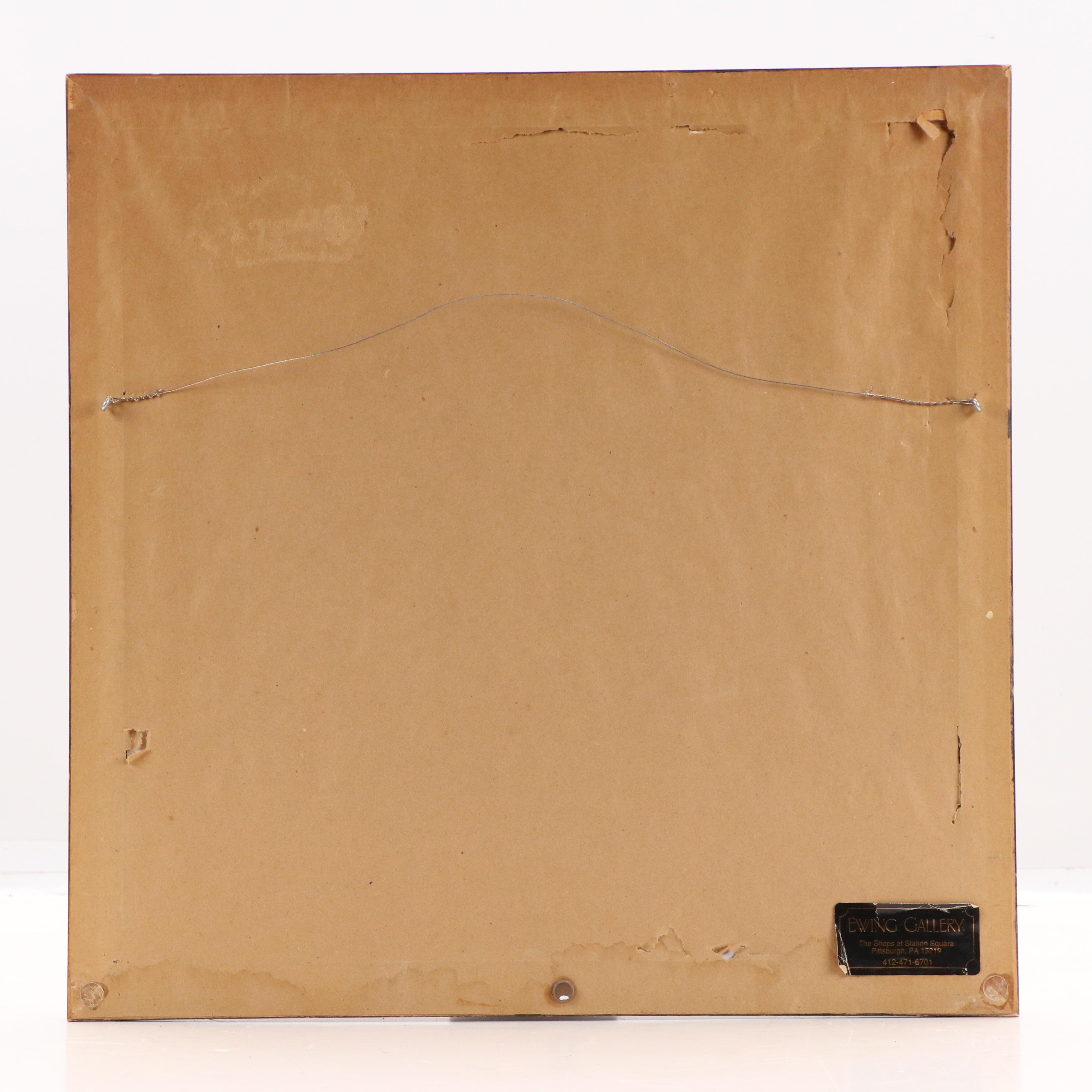 C. Butler Pendley Hand-Colored Etching of Exotic Bird