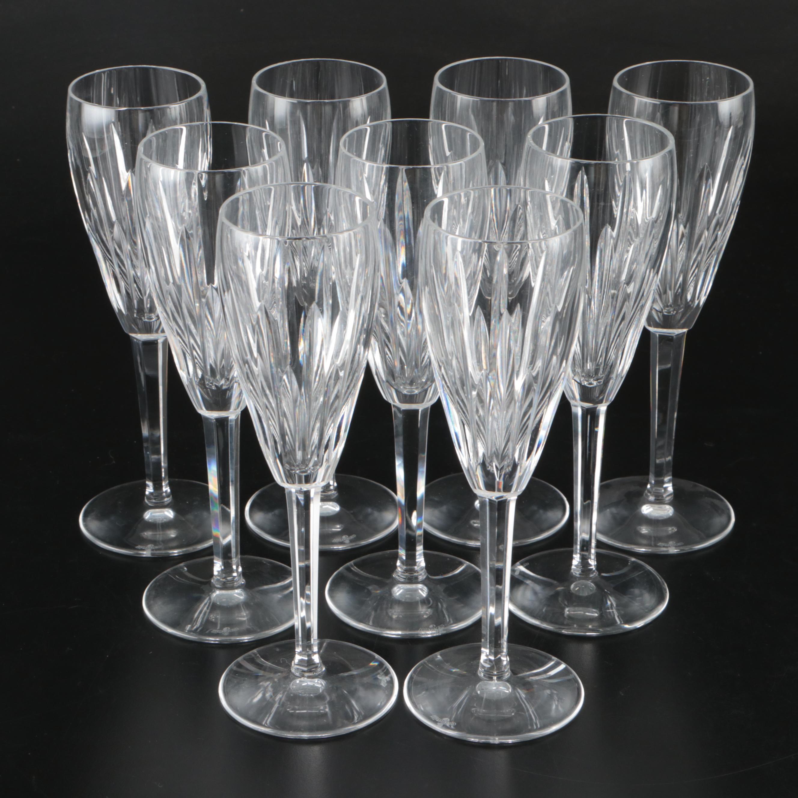 Waterford Crystal "Carina" Fluted Champagne Glasses, 1987-2017