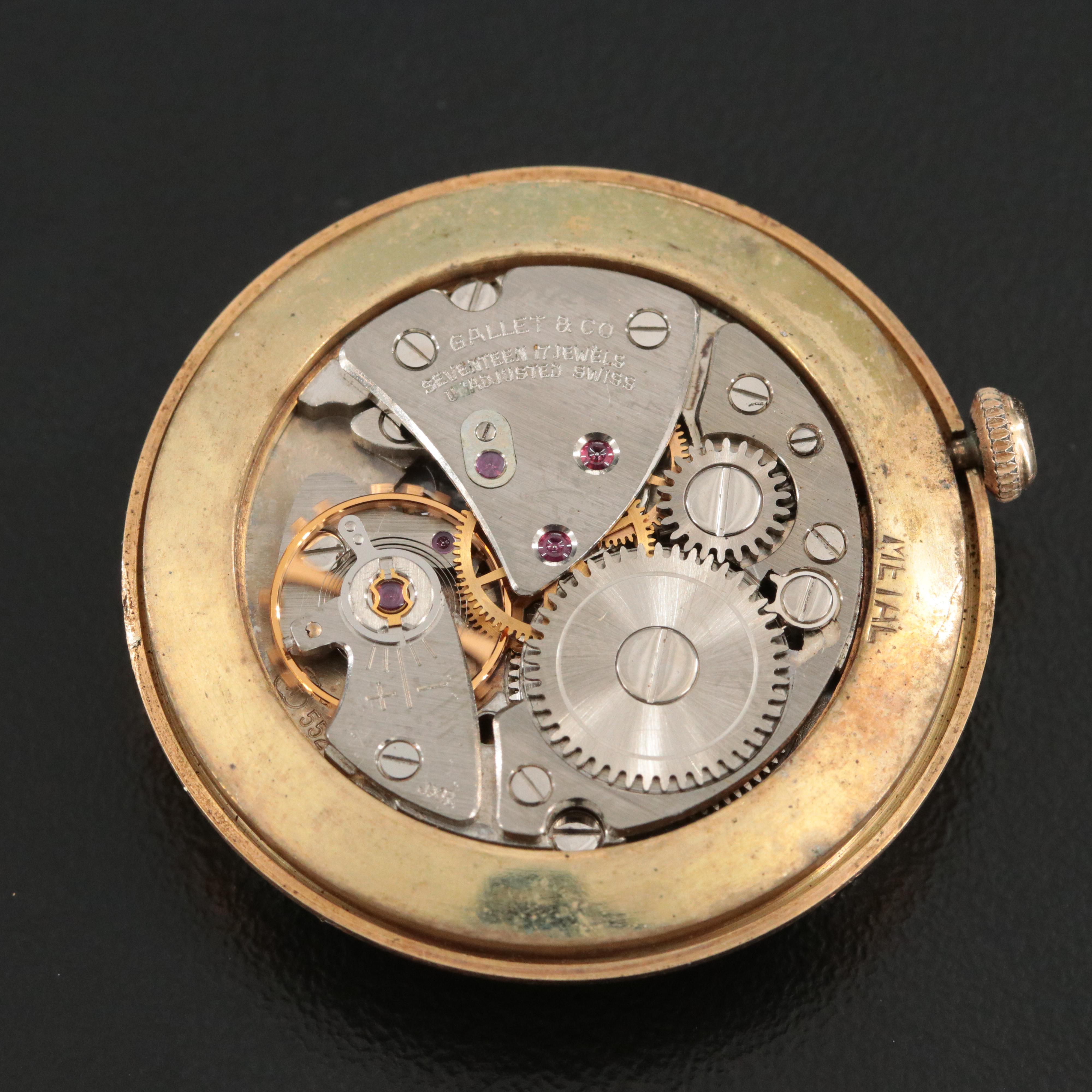 Vintage 14K Racine Swiss Manual Wind Watch