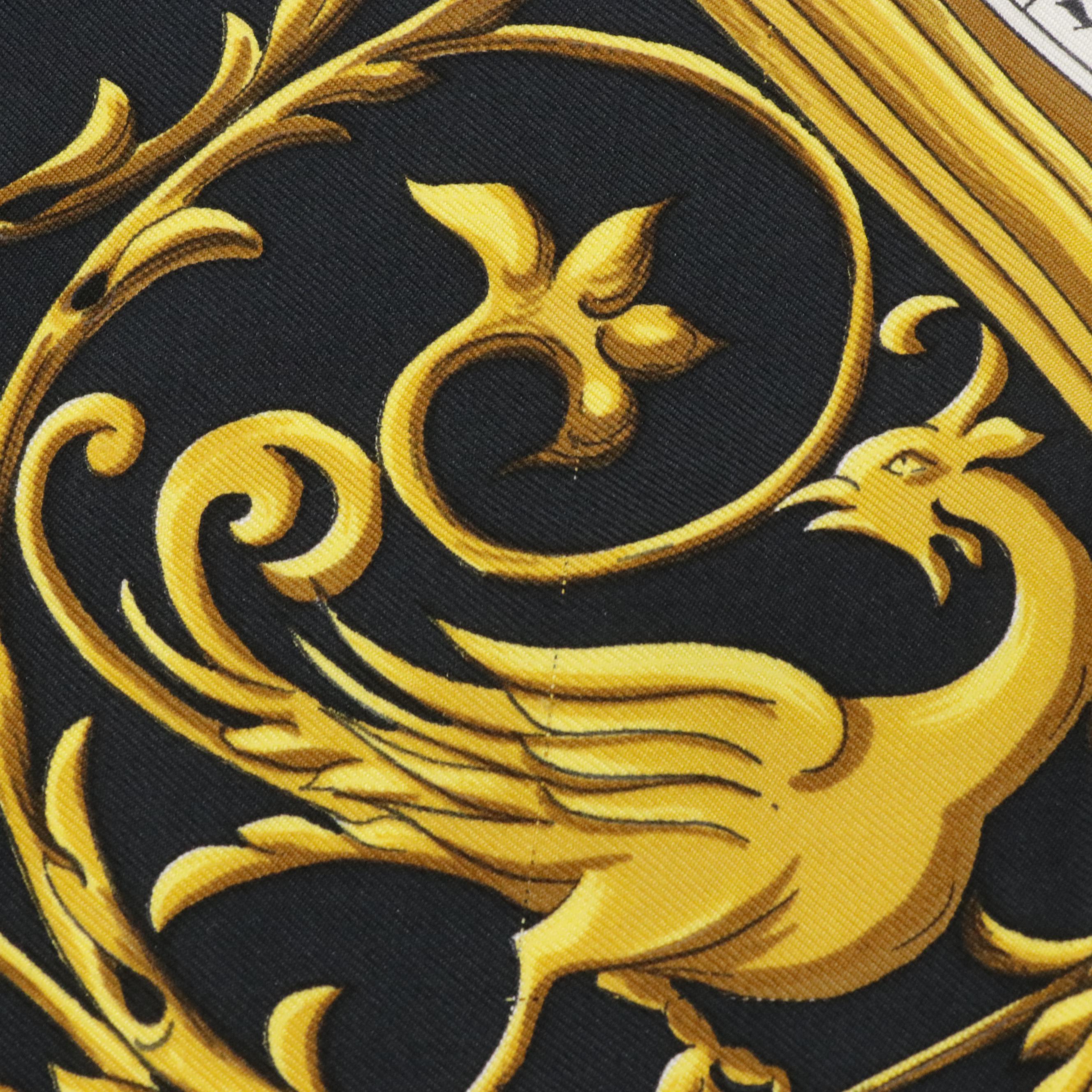 Hermès "Dies Et Hore" Scarf 90 in Silk Twill