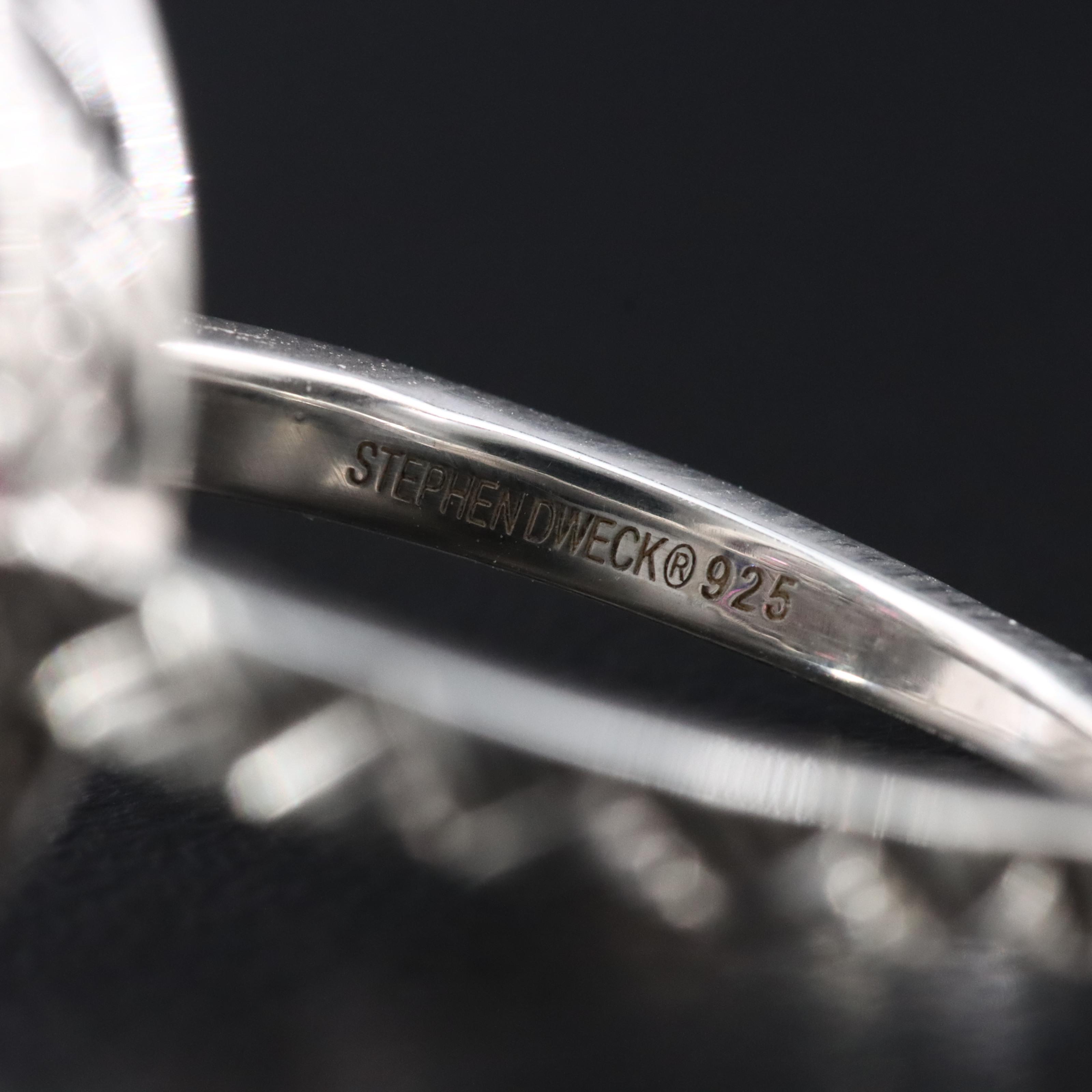 Stephen Dweck Sterling Rhodolite Garnet Cluster Ring