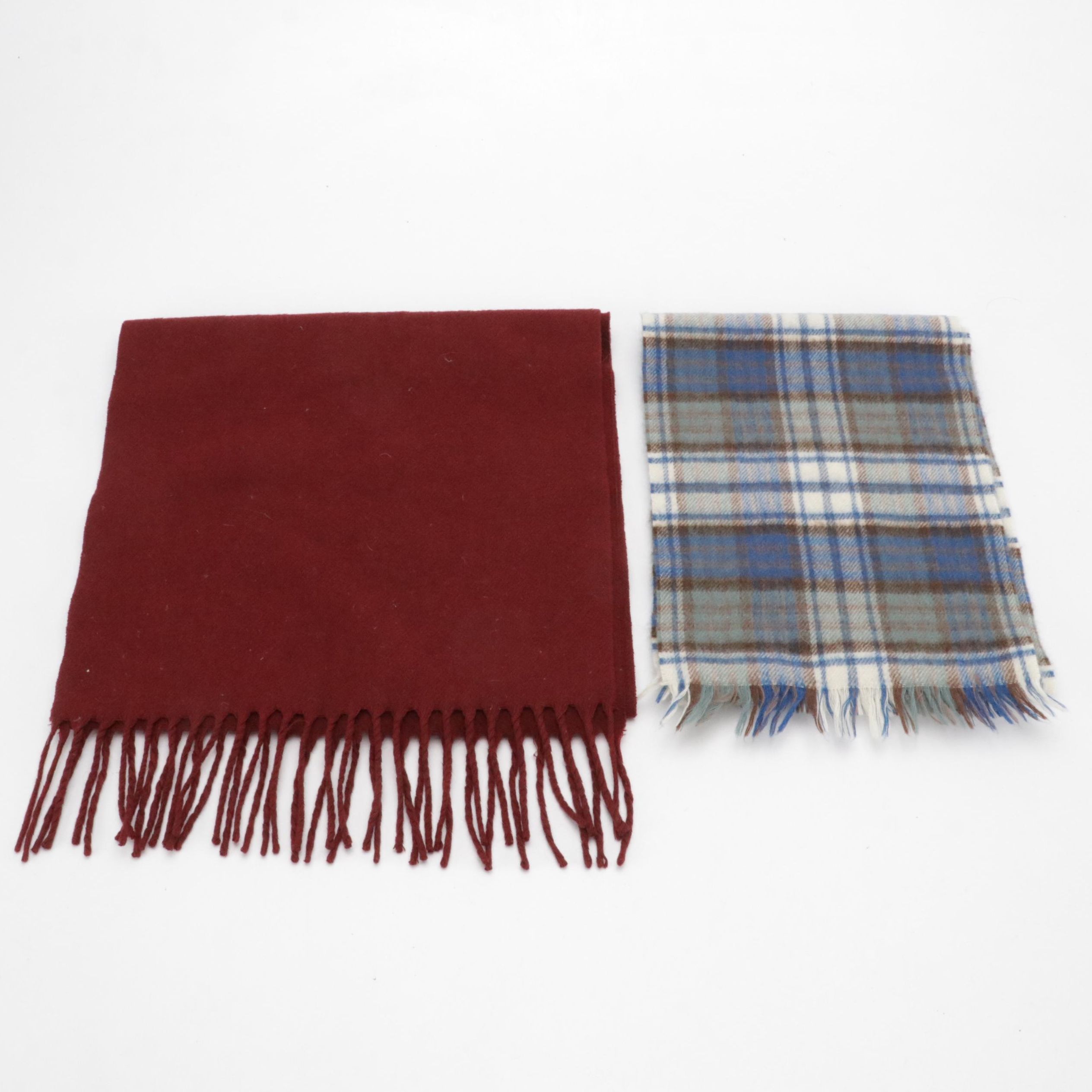 The Scotch House Cashmere/Wool Tartan Plaid Scarf & Bergdorf Goodman Scarf