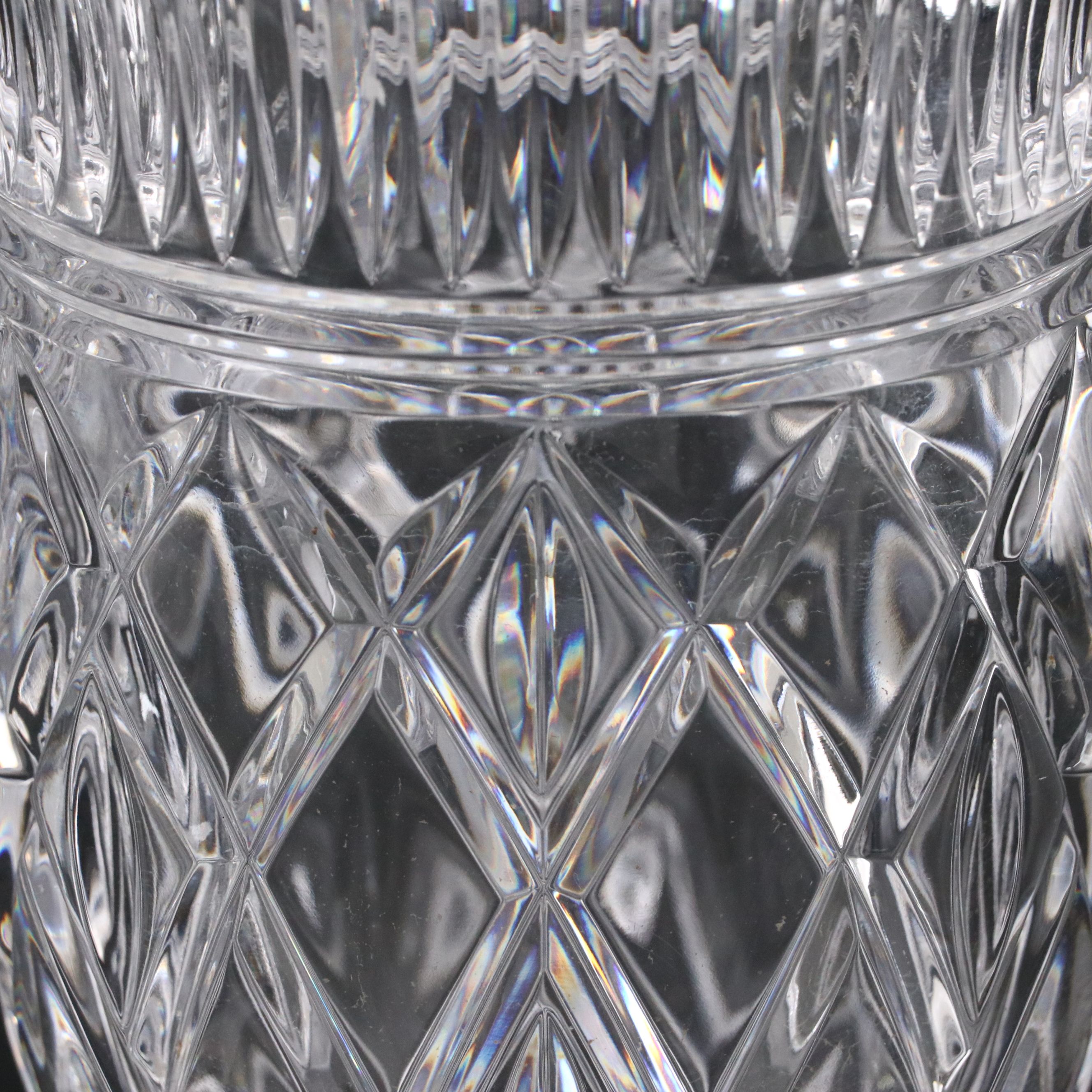 Waterford "Eastbridge"and  Marquis "Sparkle" Vases with Fostoria Cake Server