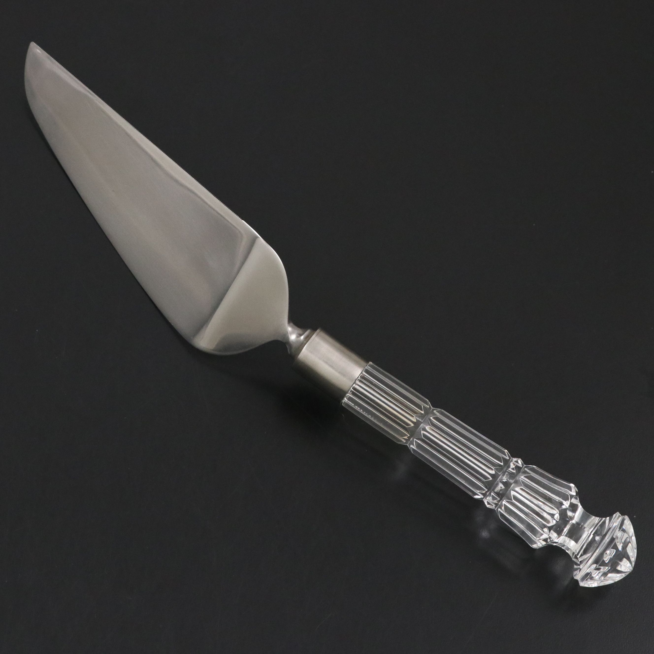 Waterford "Eastbridge"and  Marquis "Sparkle" Vases with Fostoria Cake Server