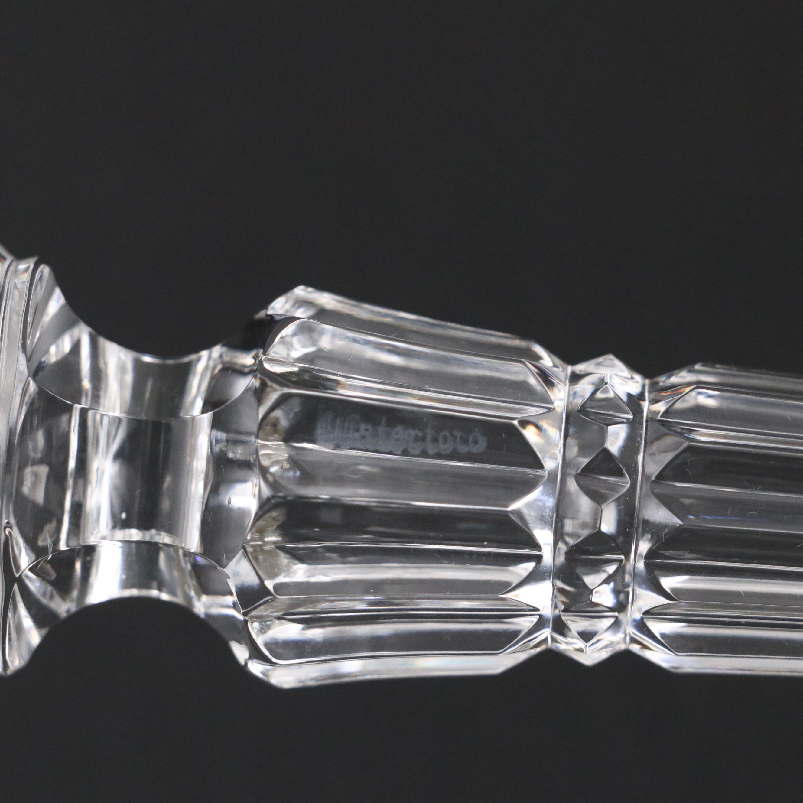 Waterford "Eastbridge"and  Marquis "Sparkle" Vases with Fostoria Cake Server