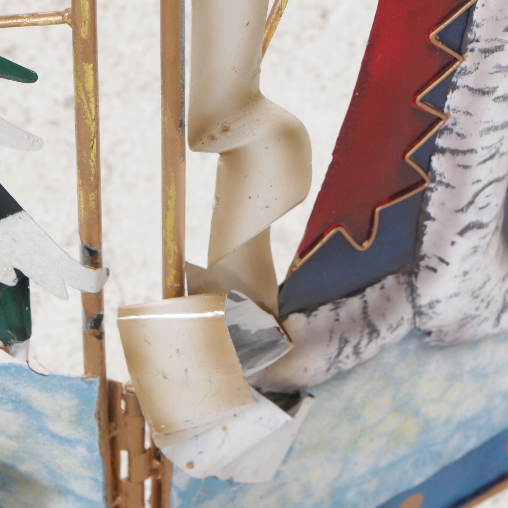 Santa Claus Three-Panel Folding Screen