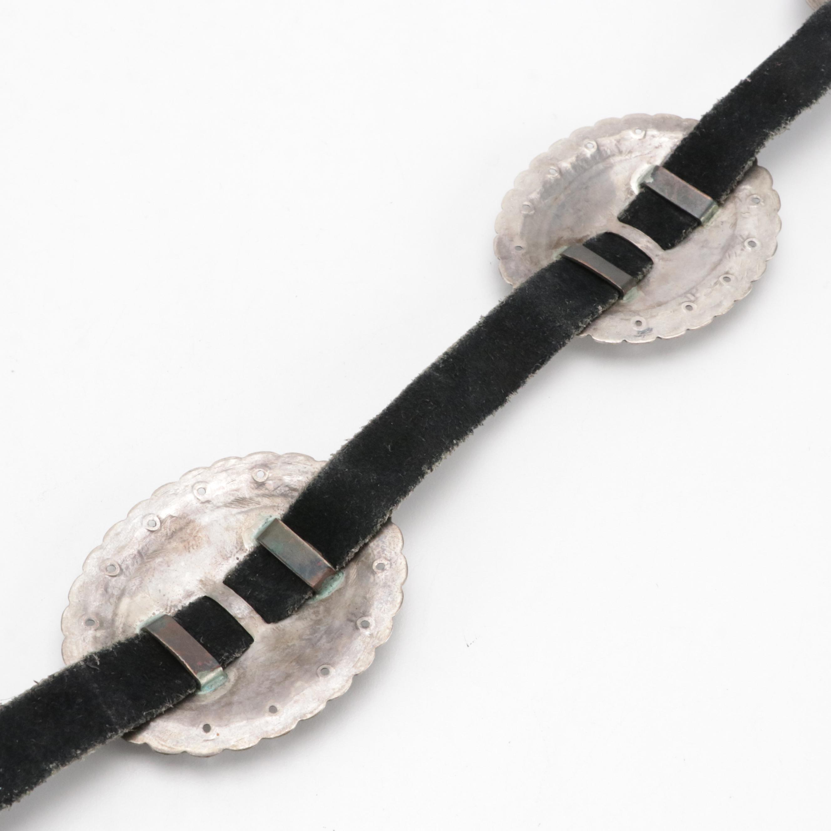 Southwestern Sterling Silver Concho Belt
