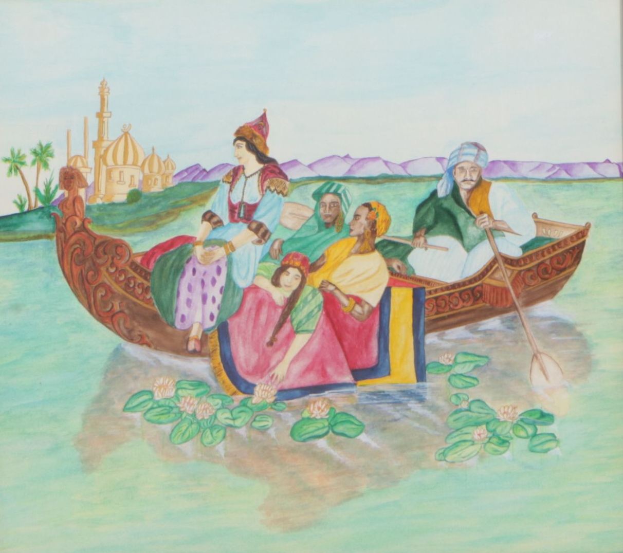 Robert Griefnow Watercolor Painting "La Azora", 1972