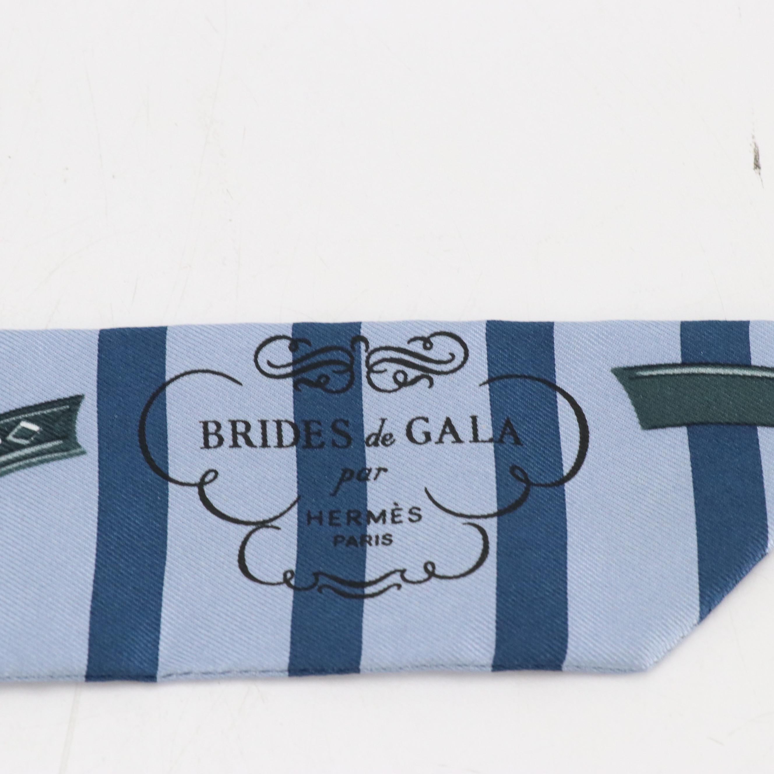 Hermès "Brides de Gala Bayadere" Silk Twilly Scarf with Box