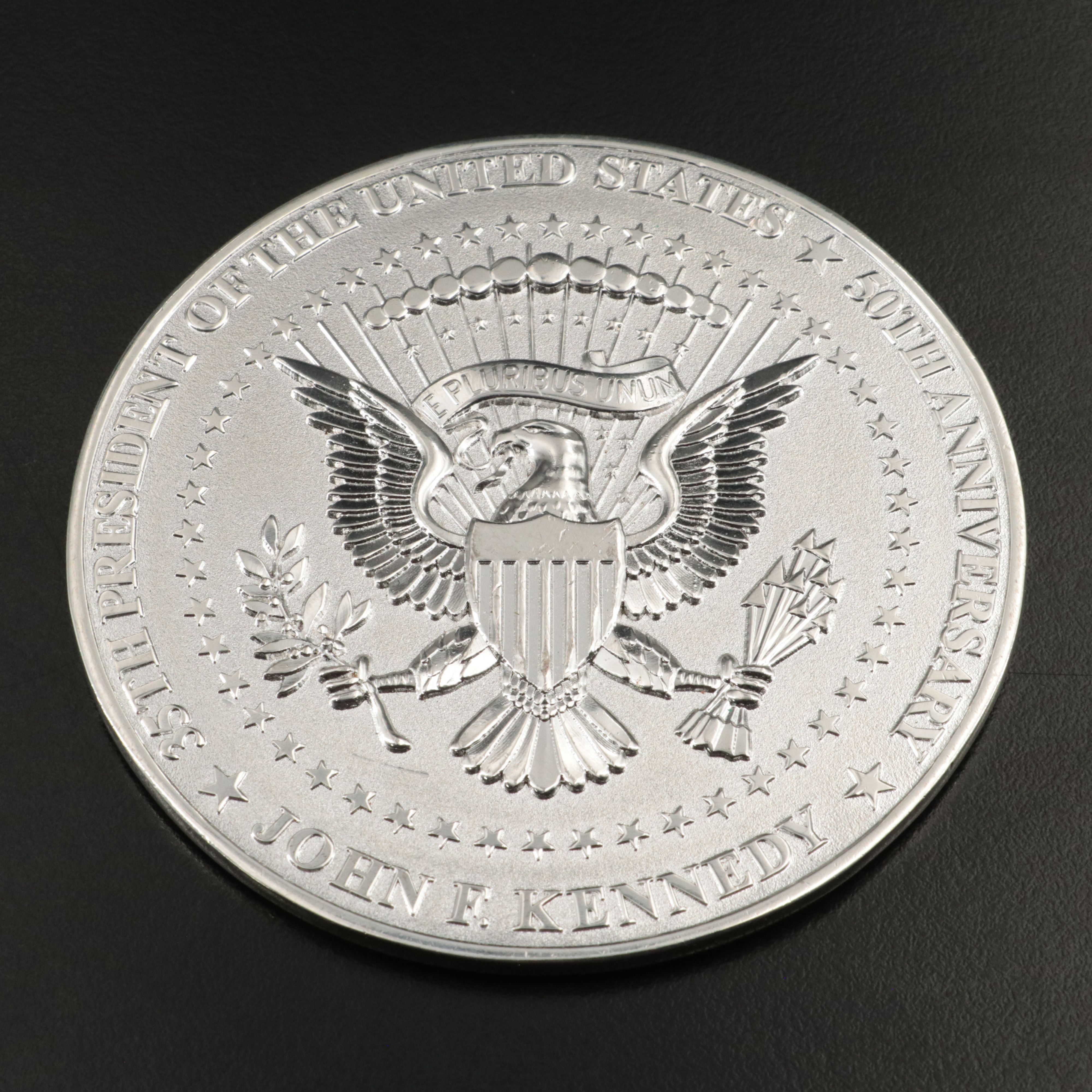 Two Large Commemorative JFK Medals