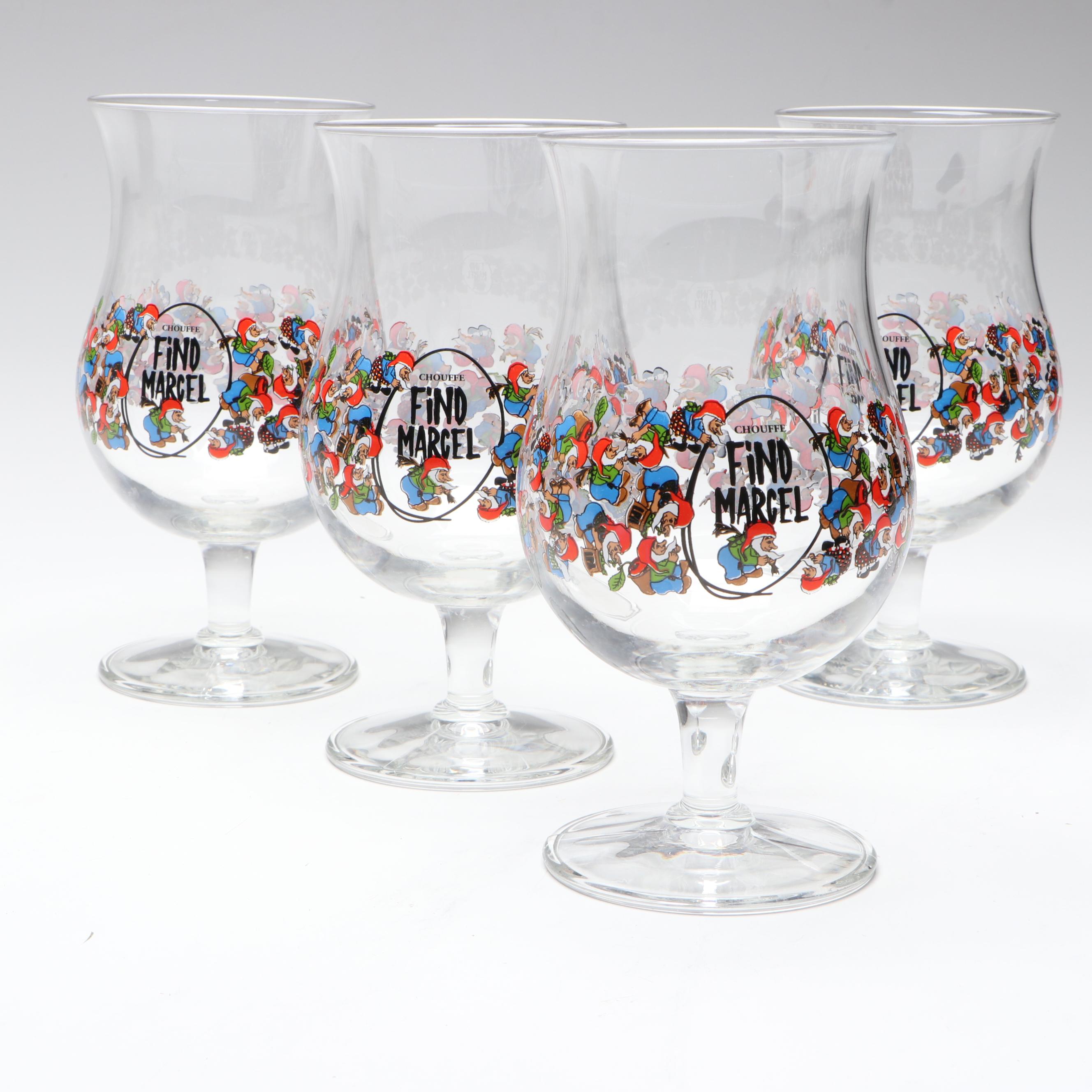 Brassiere Chouffe "Find Marcel" Tulip Beer Glasses