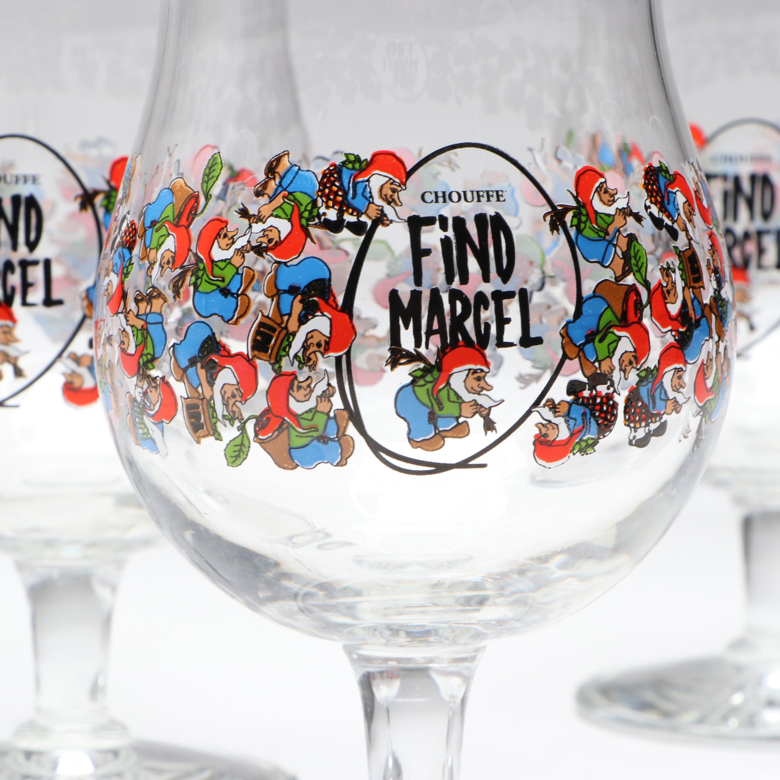 Brassiere Chouffe "Find Marcel" Tulip Beer Glasses
