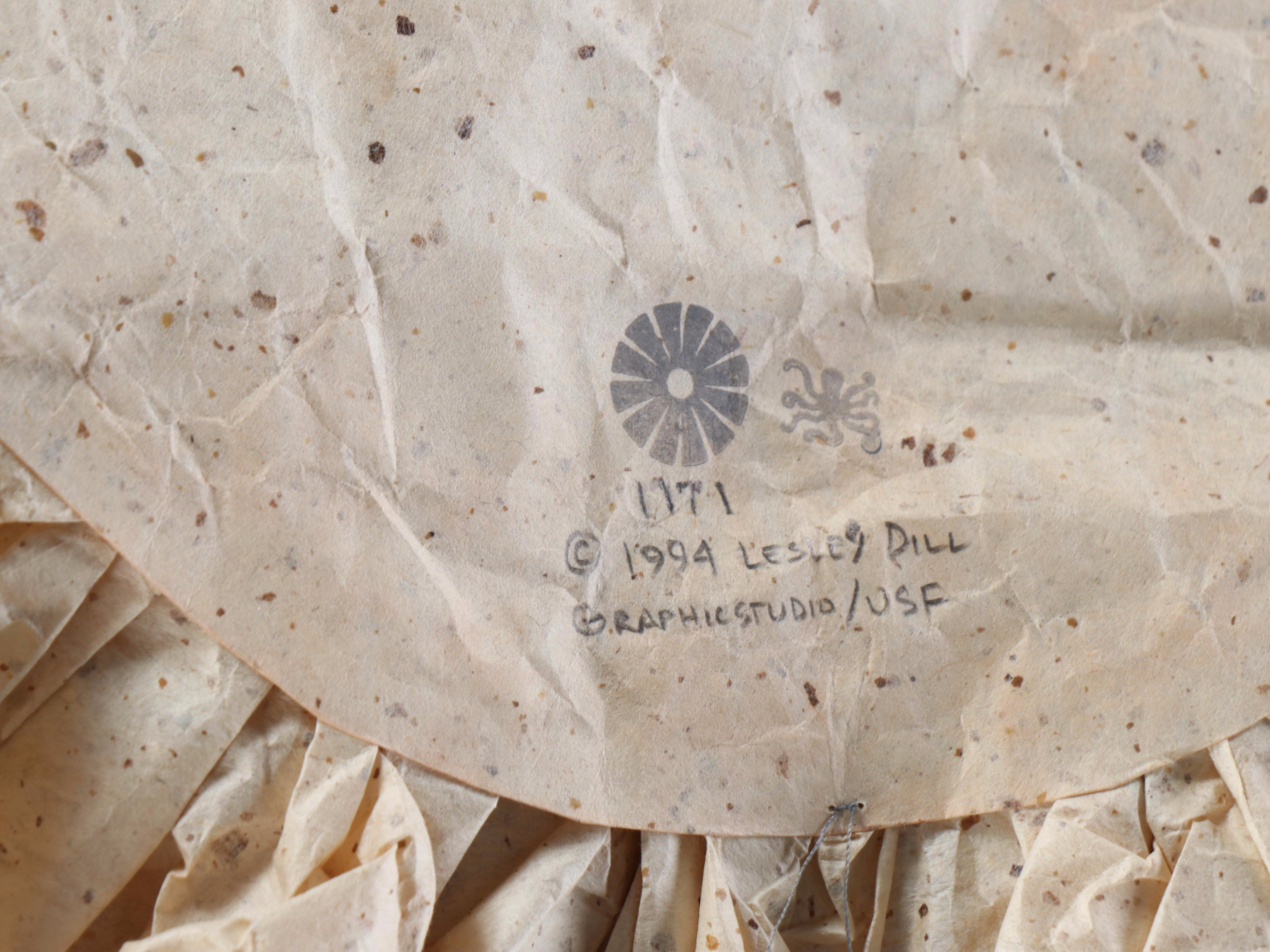 Leslie Dill Multimedia Lithographic Assemblage "Poem Dress of Circulation," 1994