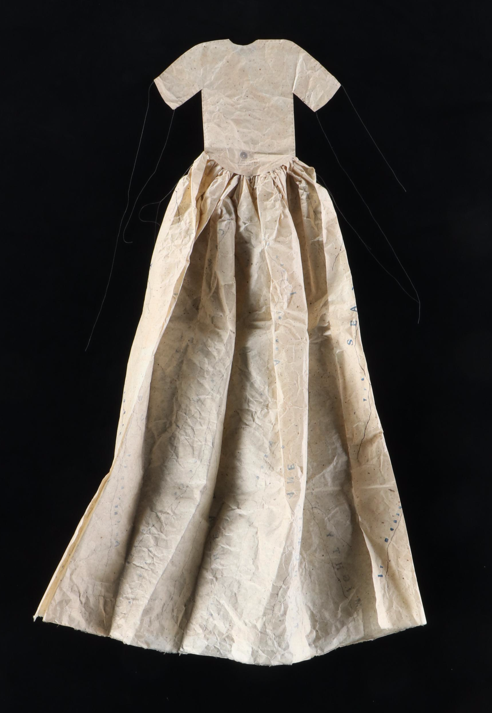 Leslie Dill Multimedia Lithographic Assemblage "Poem Dress of Circulation," 1994