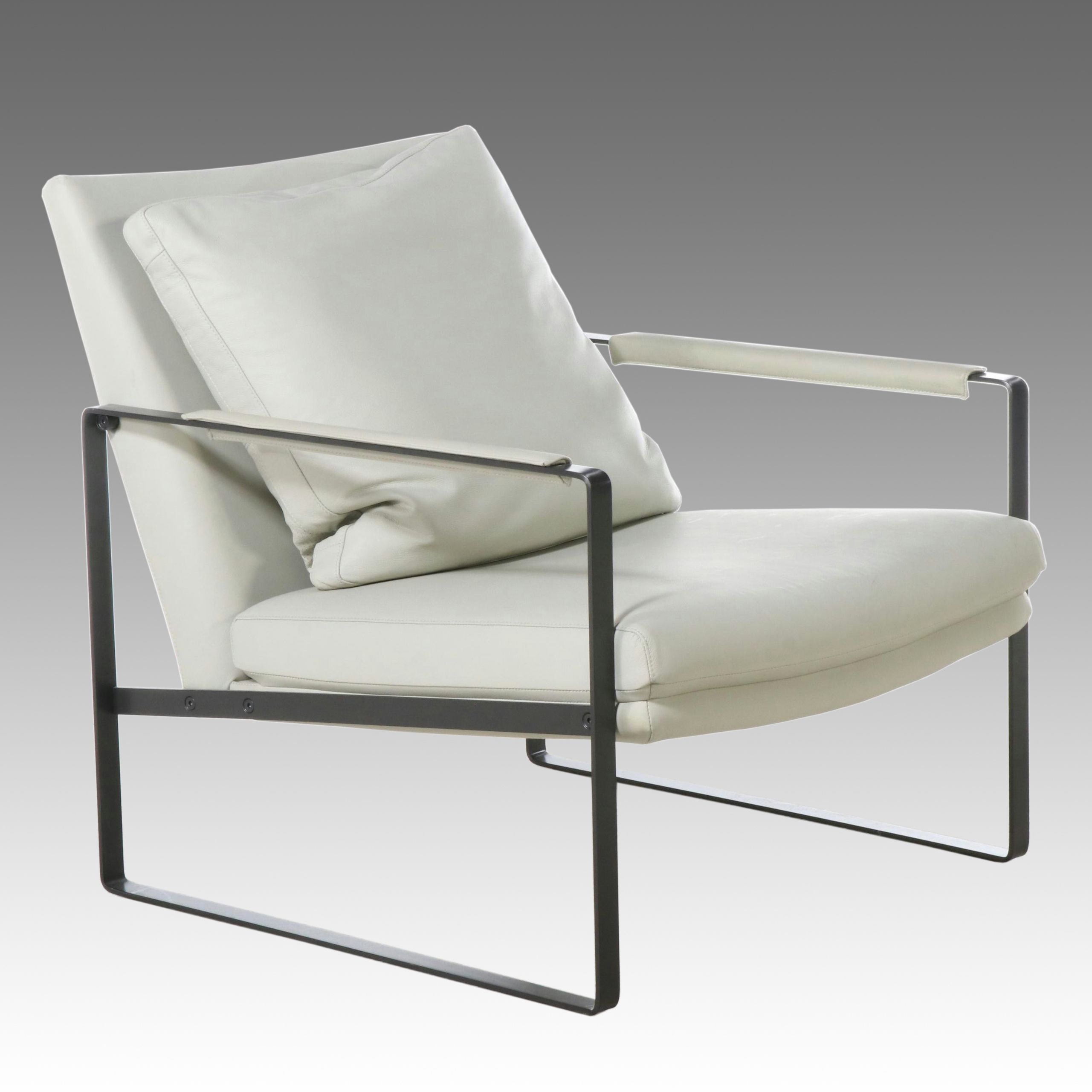 Camerich "Leman" Modernist Style Leather Upholstered Lounge Chair