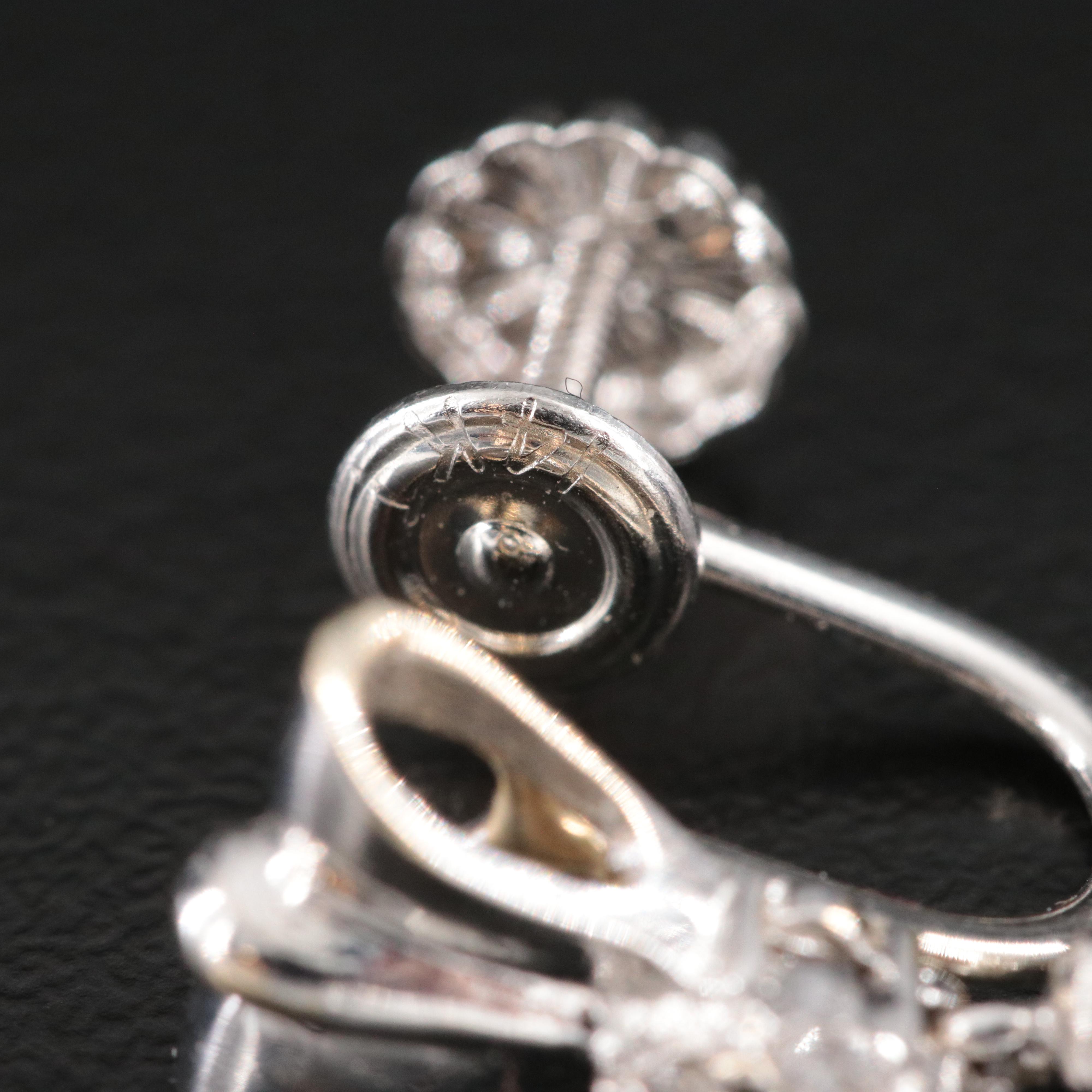 14K Pearl and Diamond Earrings