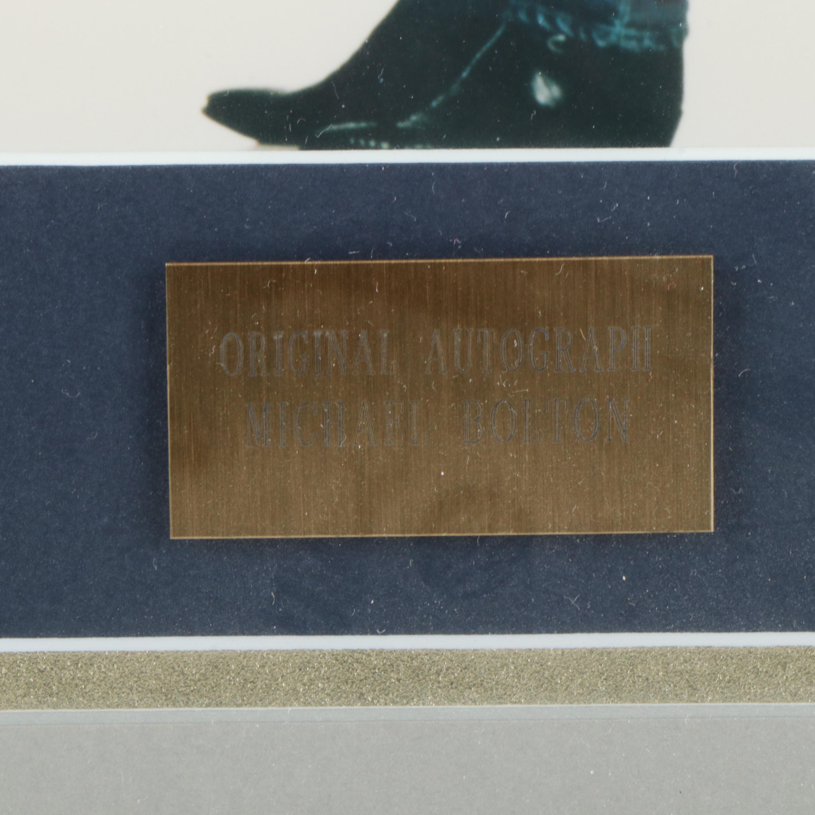 Michael Bolton Signed Music Print in Matted Frame