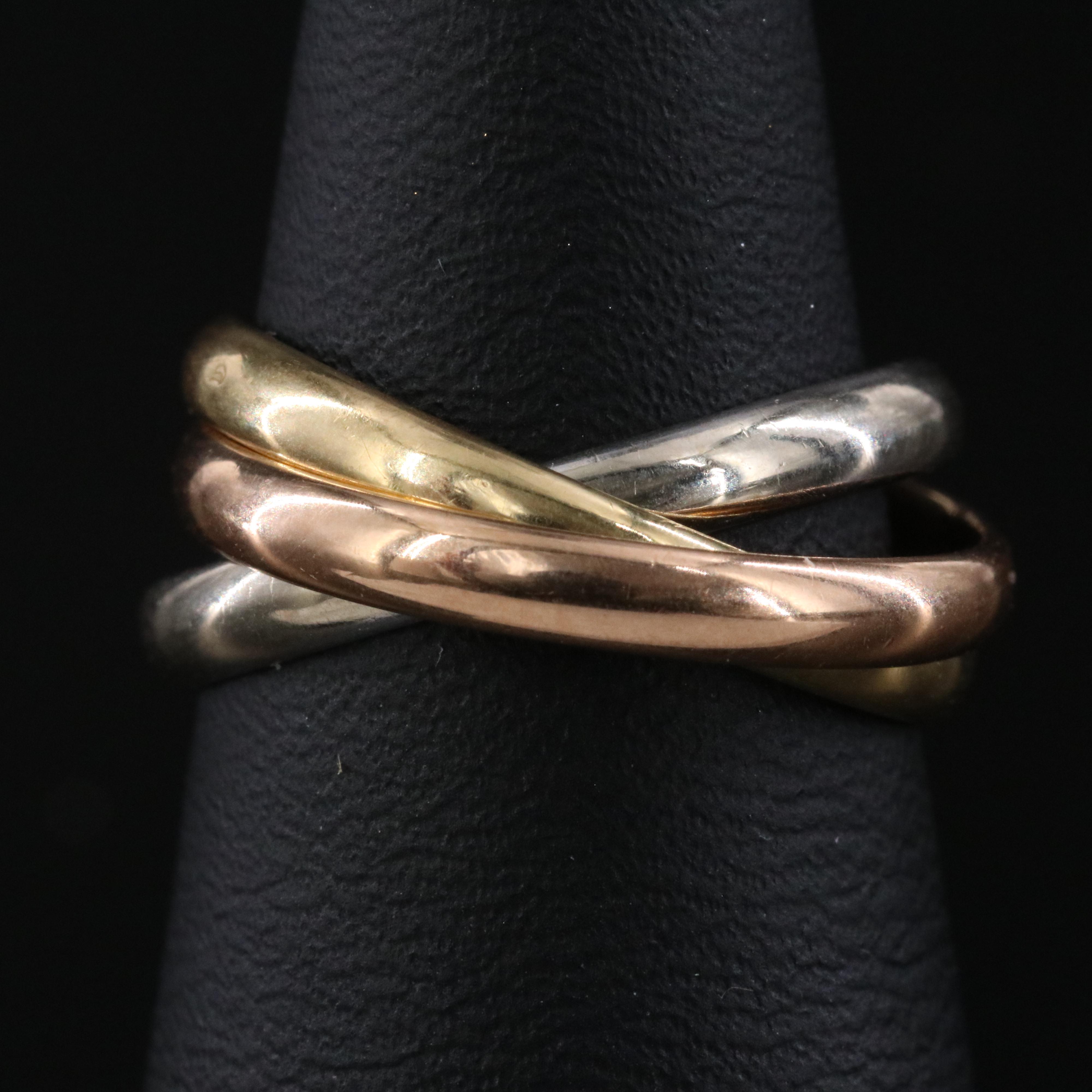 Cartier Trinity 18K Tri-Color Gold Ring