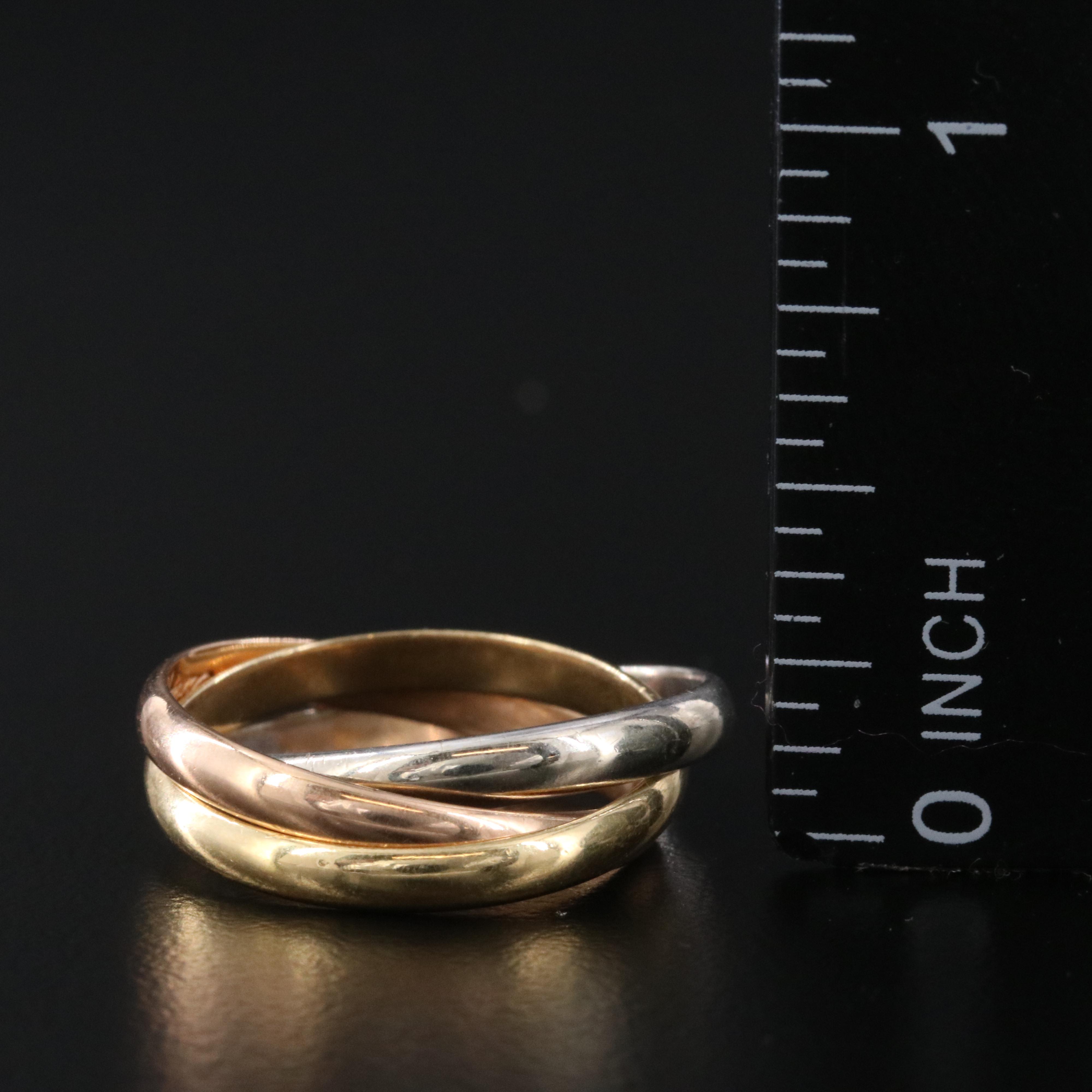 Cartier Trinity 18K Tri-Color Gold Ring