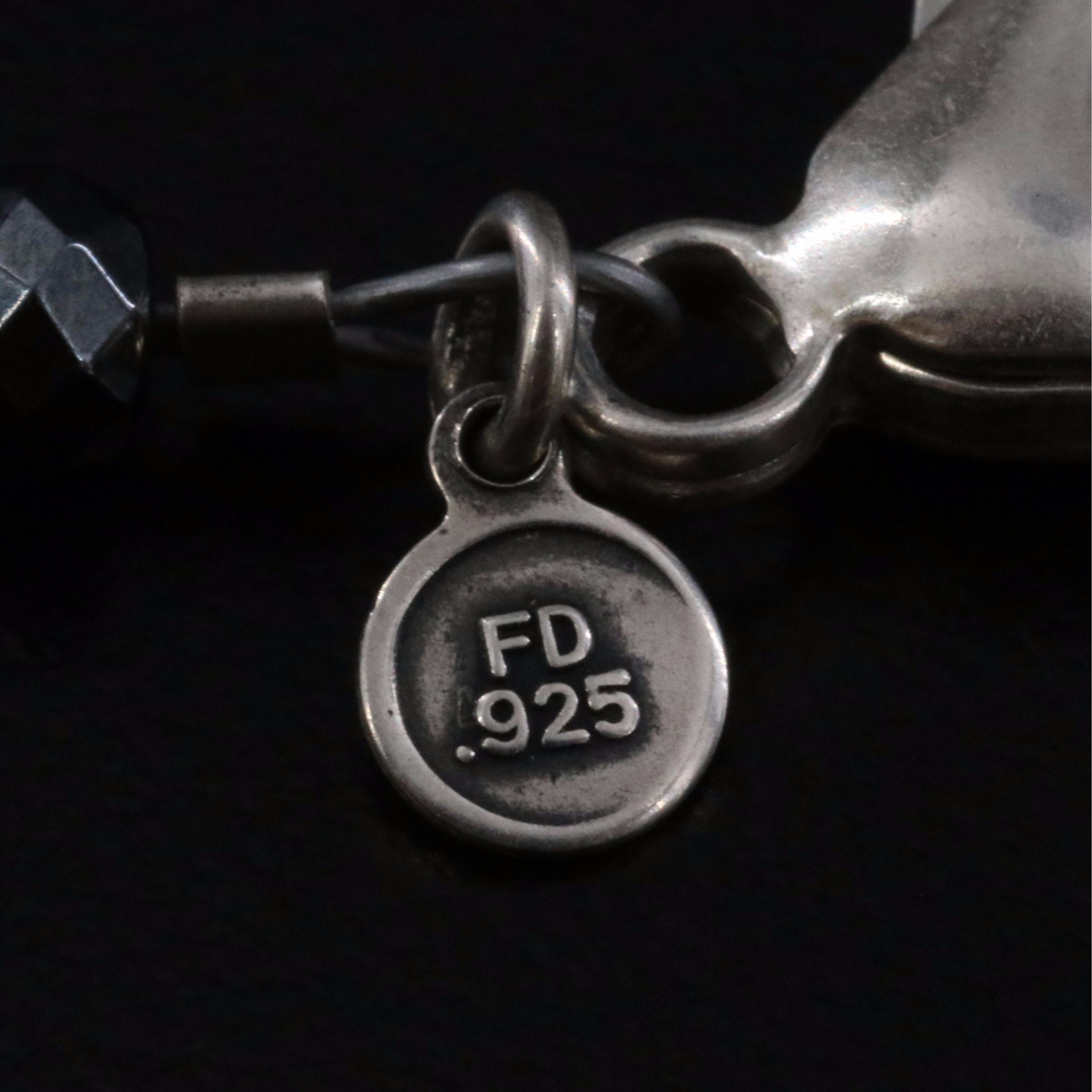 Sterling Rhodochrosite and Hematite Necklace