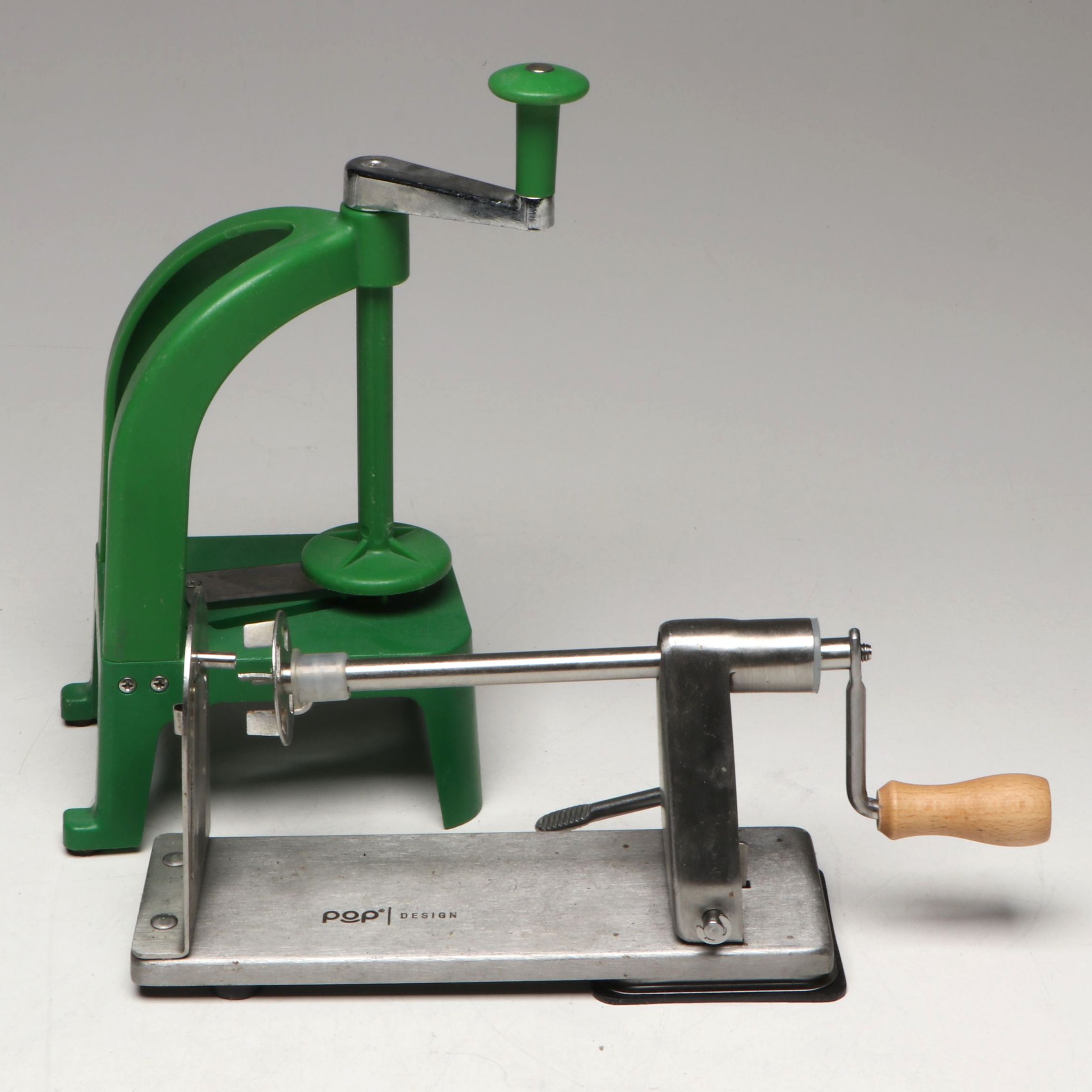 Pop Stainless Steel Spiralizer with Benriner Plastic Turning Slicer