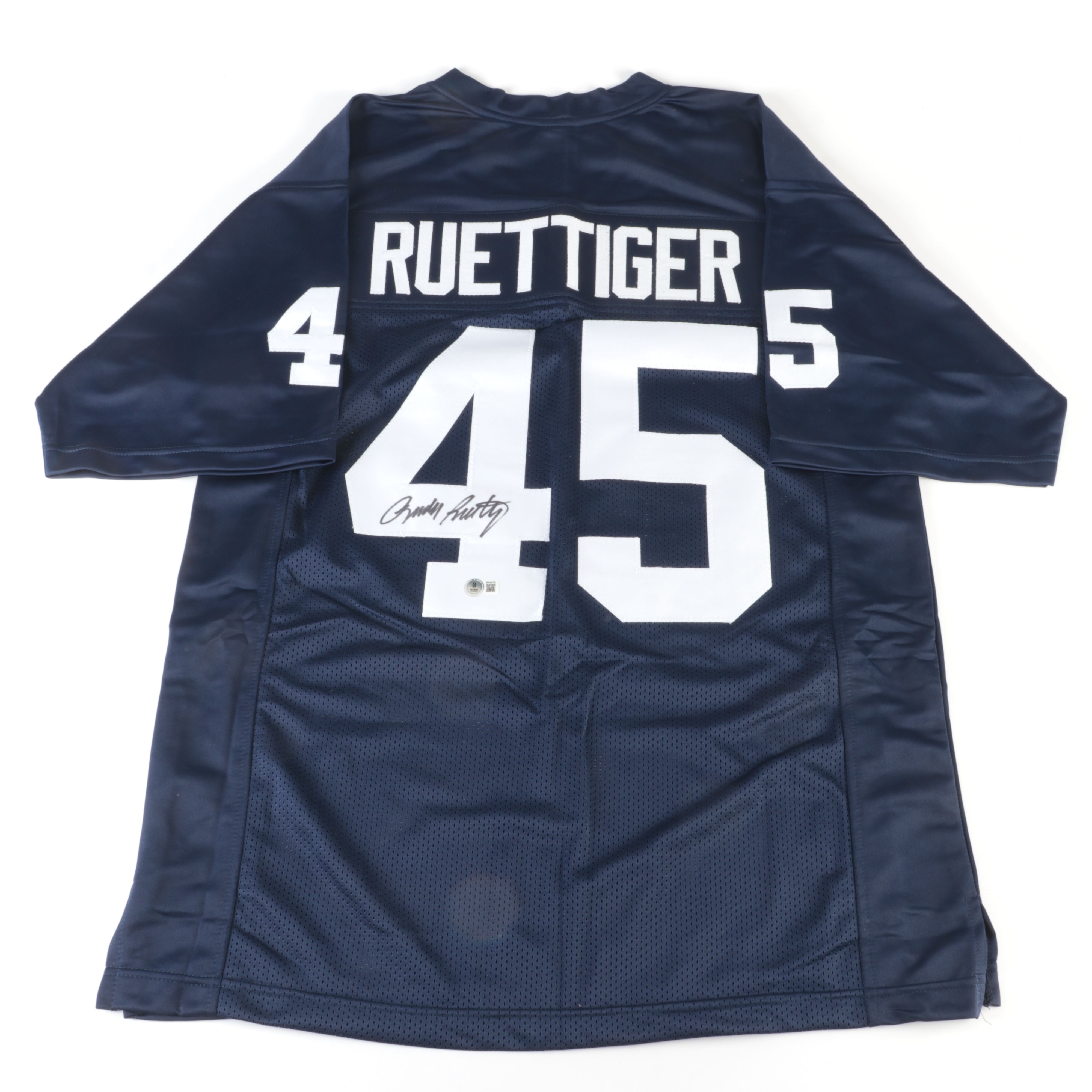 Rudy Ruettiger Signed Notre Dame Fighting Irish Football Jersey, Beckett