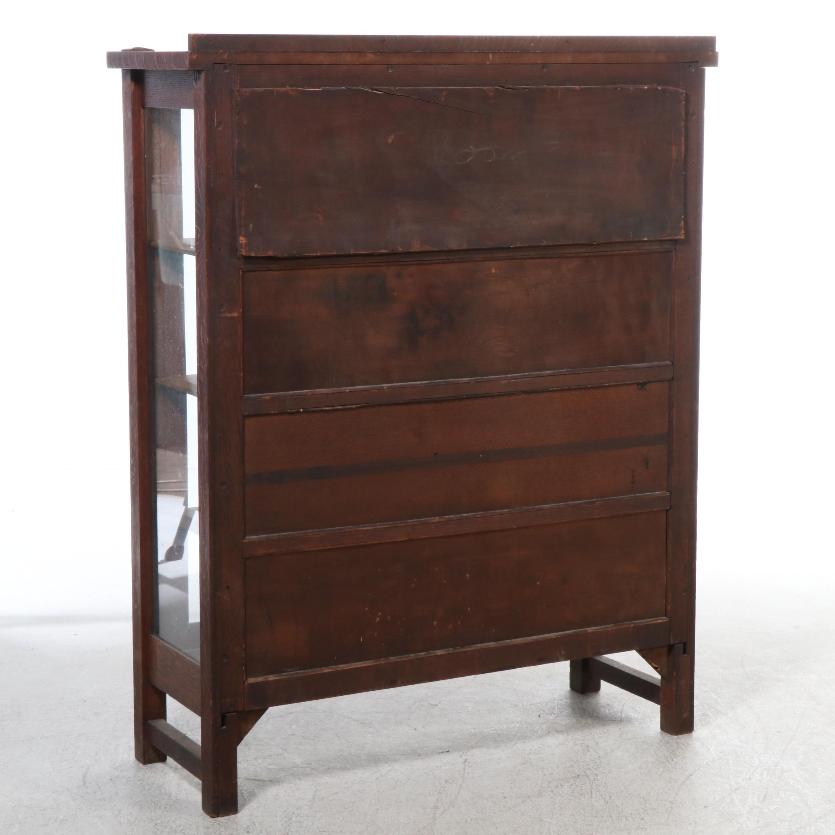 Arts & Crafts Oak China Cabinet