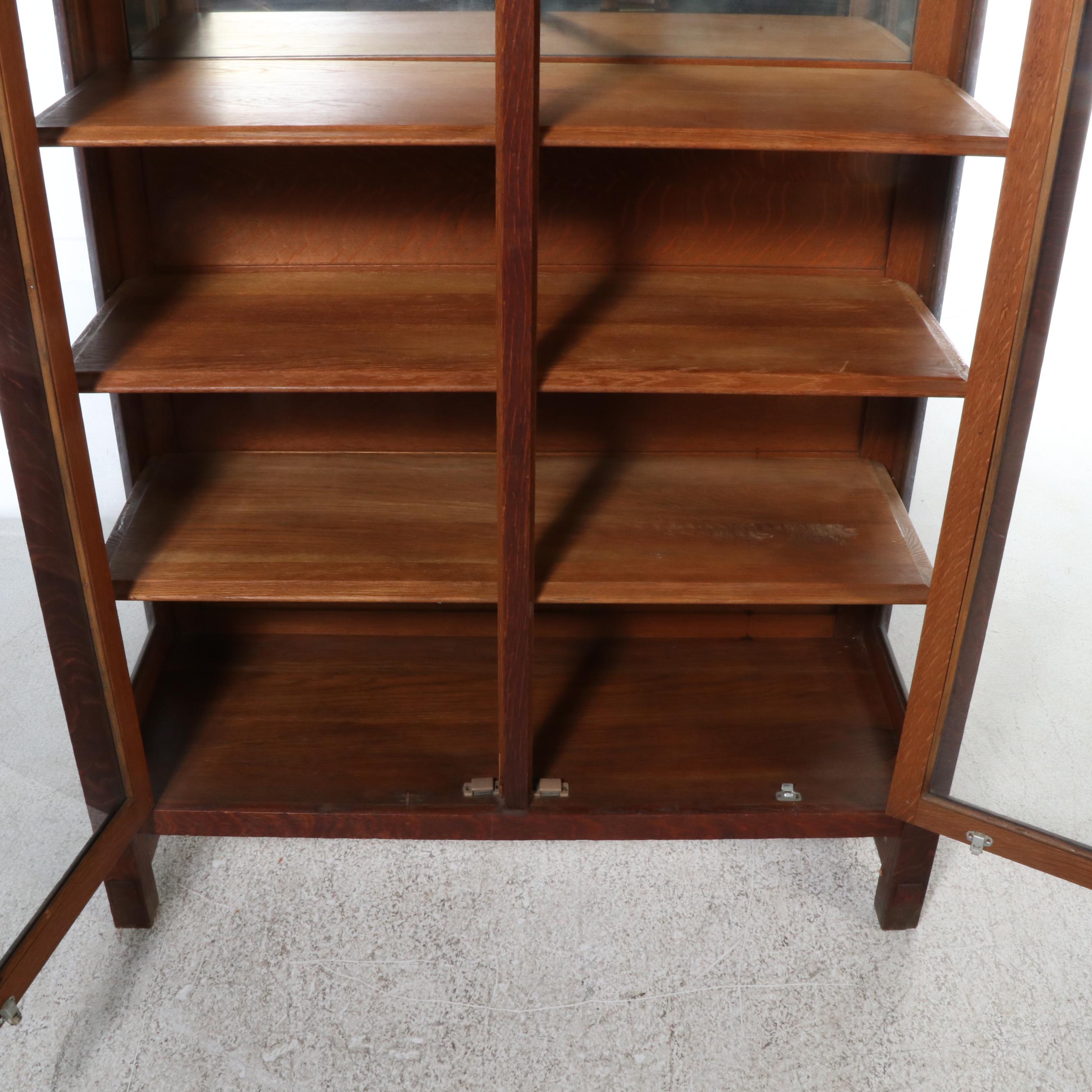 Arts & Crafts Oak China Cabinet
