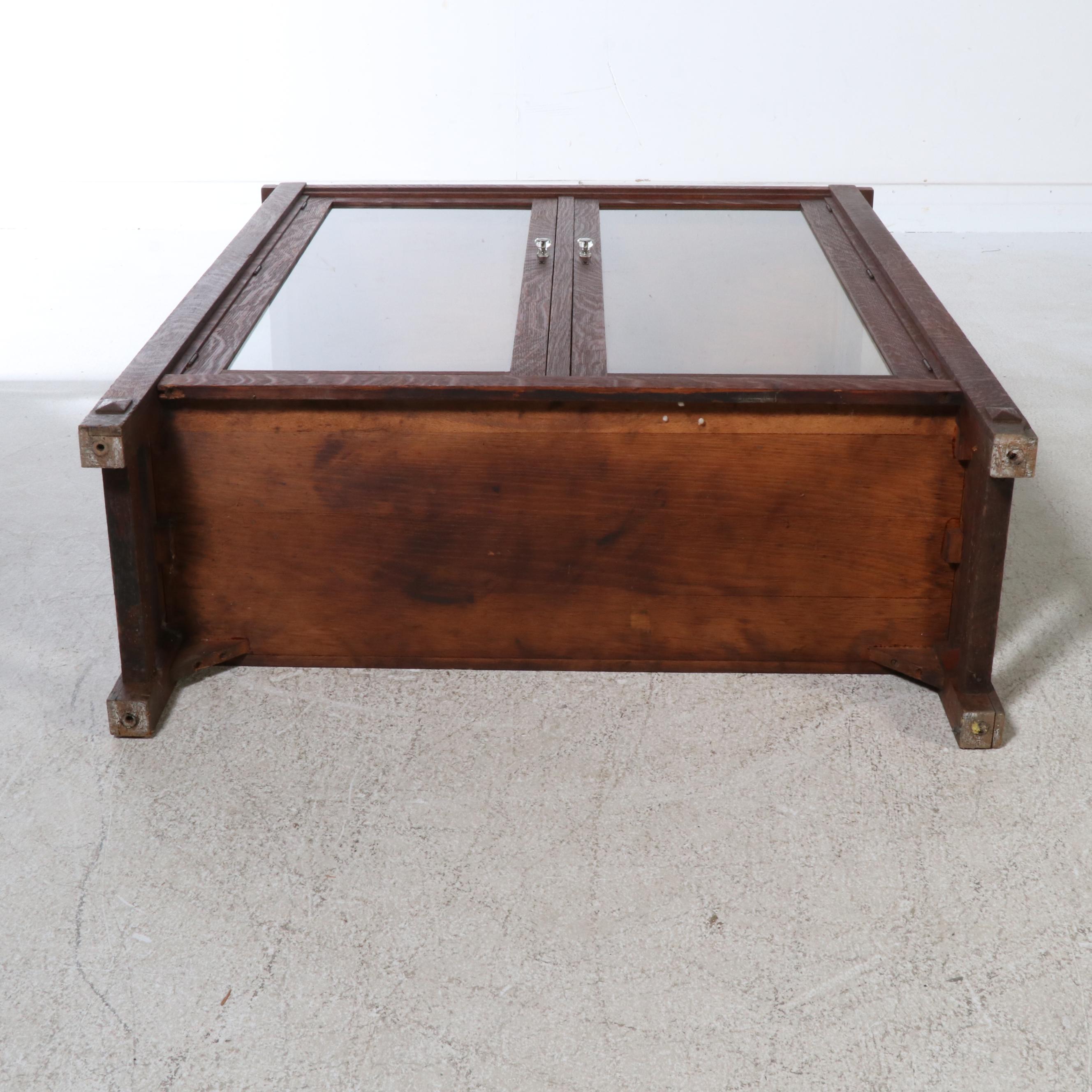 Arts & Crafts Oak China Cabinet