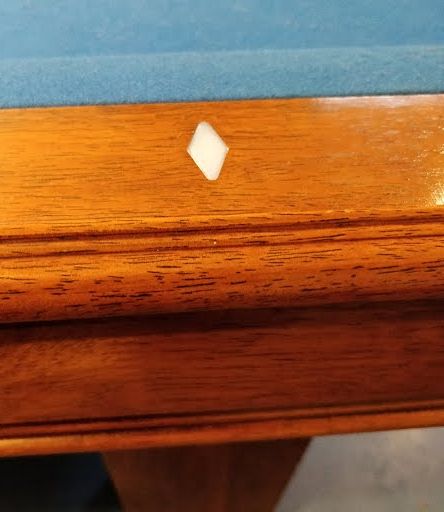 Kasson 8' Slate-Top Oak Pool Table with Cues, Accessories and Wall Rack