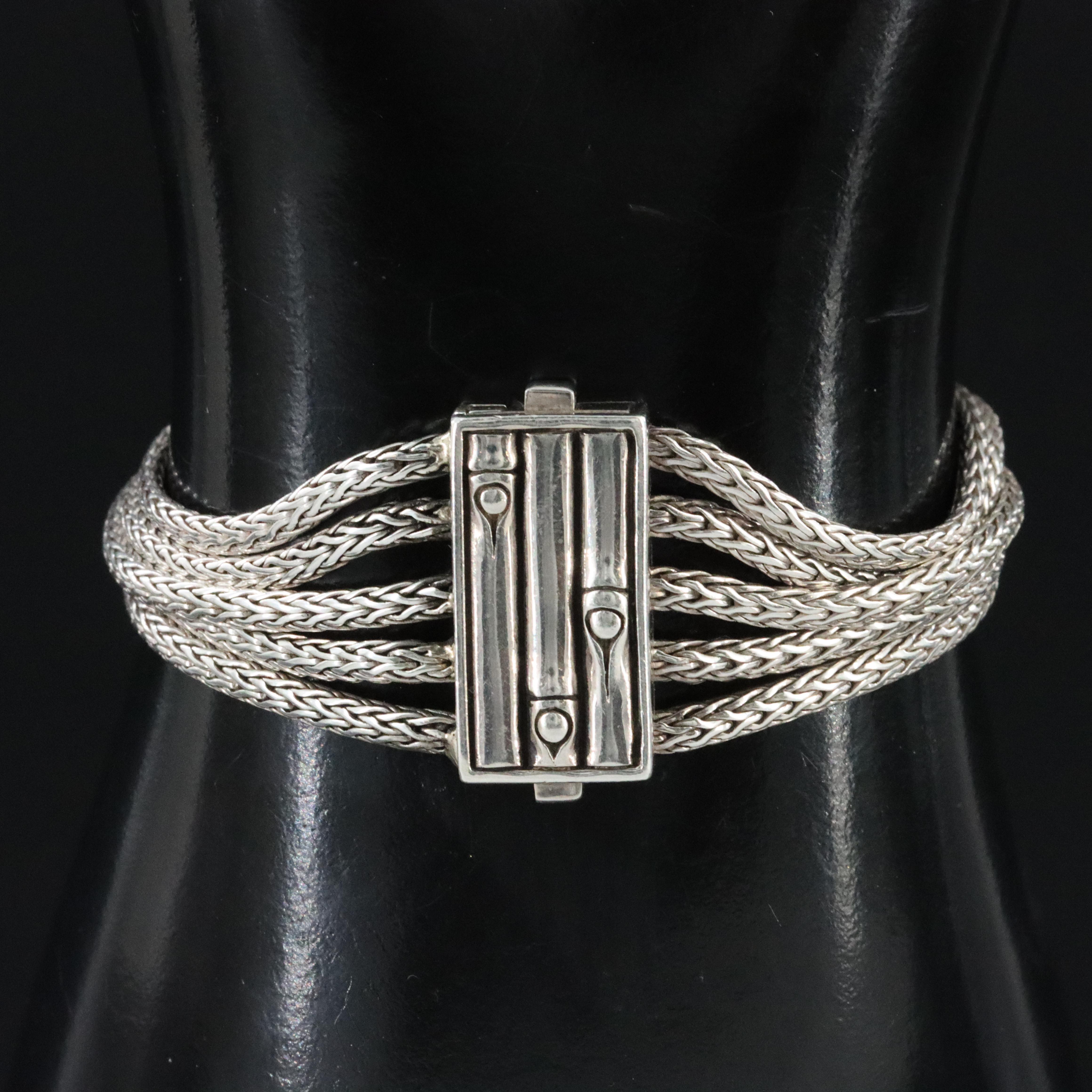 John Hardy Bamboo Heritage Sterling Multi-Row Bracelet with 18K Accents