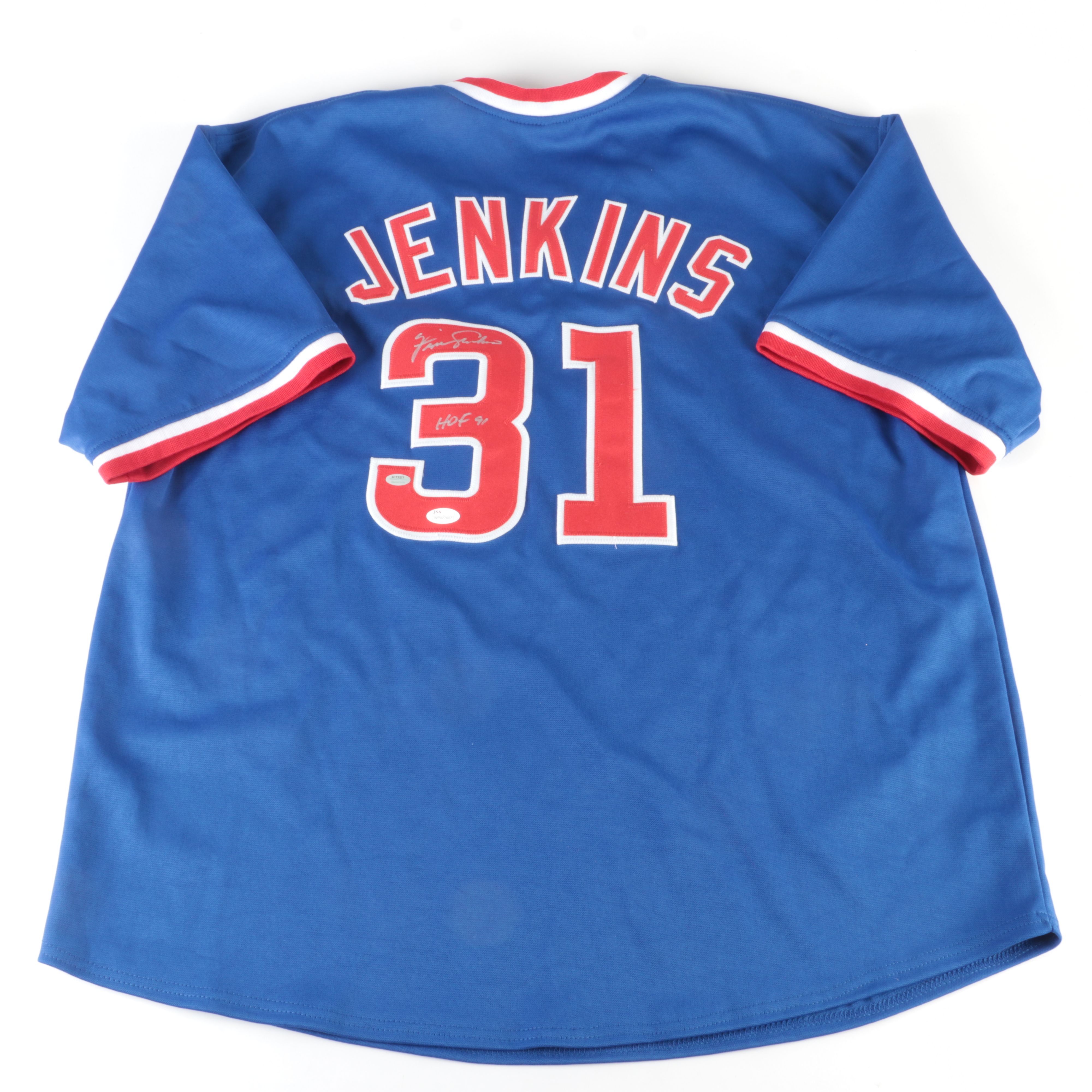 Fergie Jenkins Signed “HOF 91” Chicago Cubs Baseball Jersey, JSA