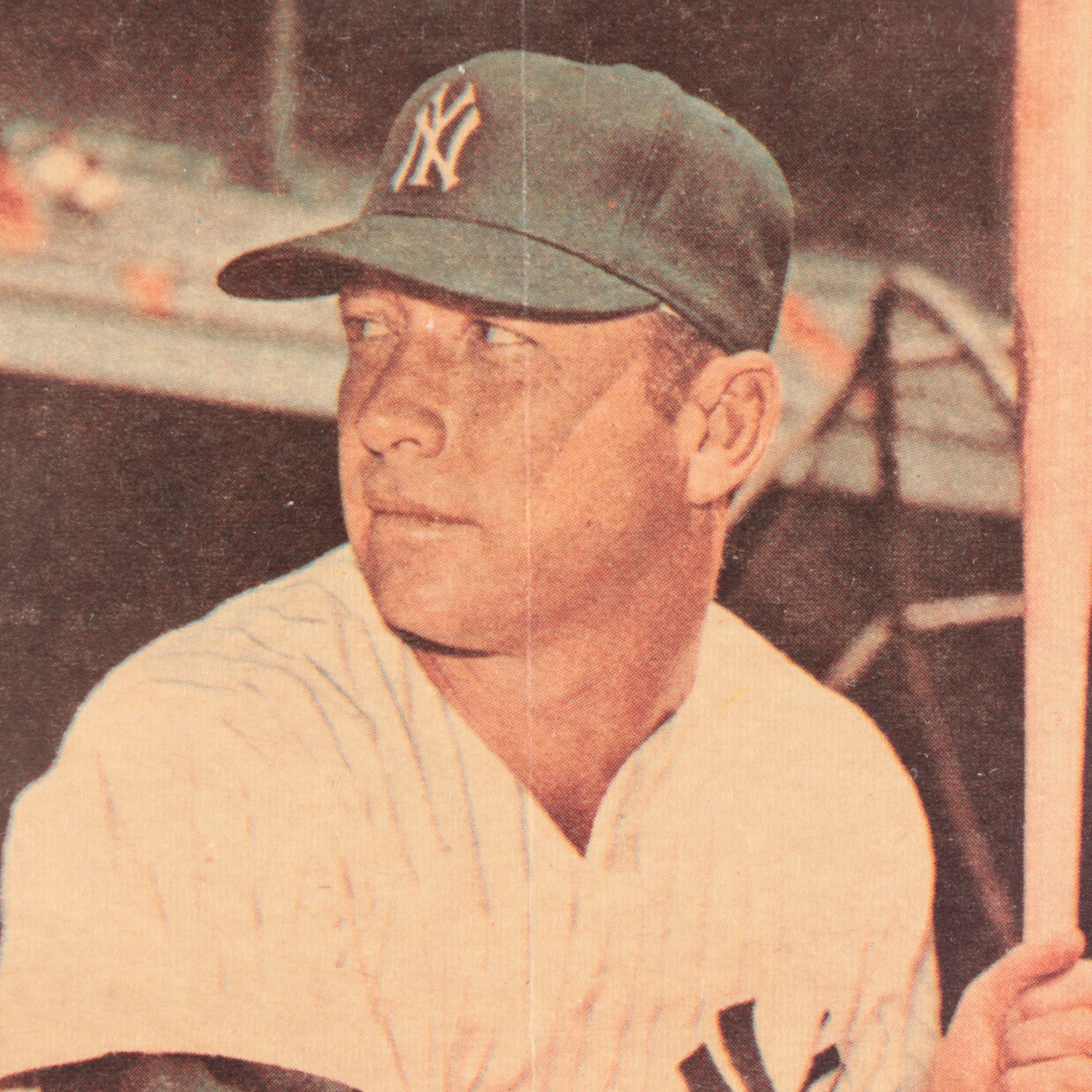 1967 Topps Mickey Mantle New York Yankees Baseball Poster Insert