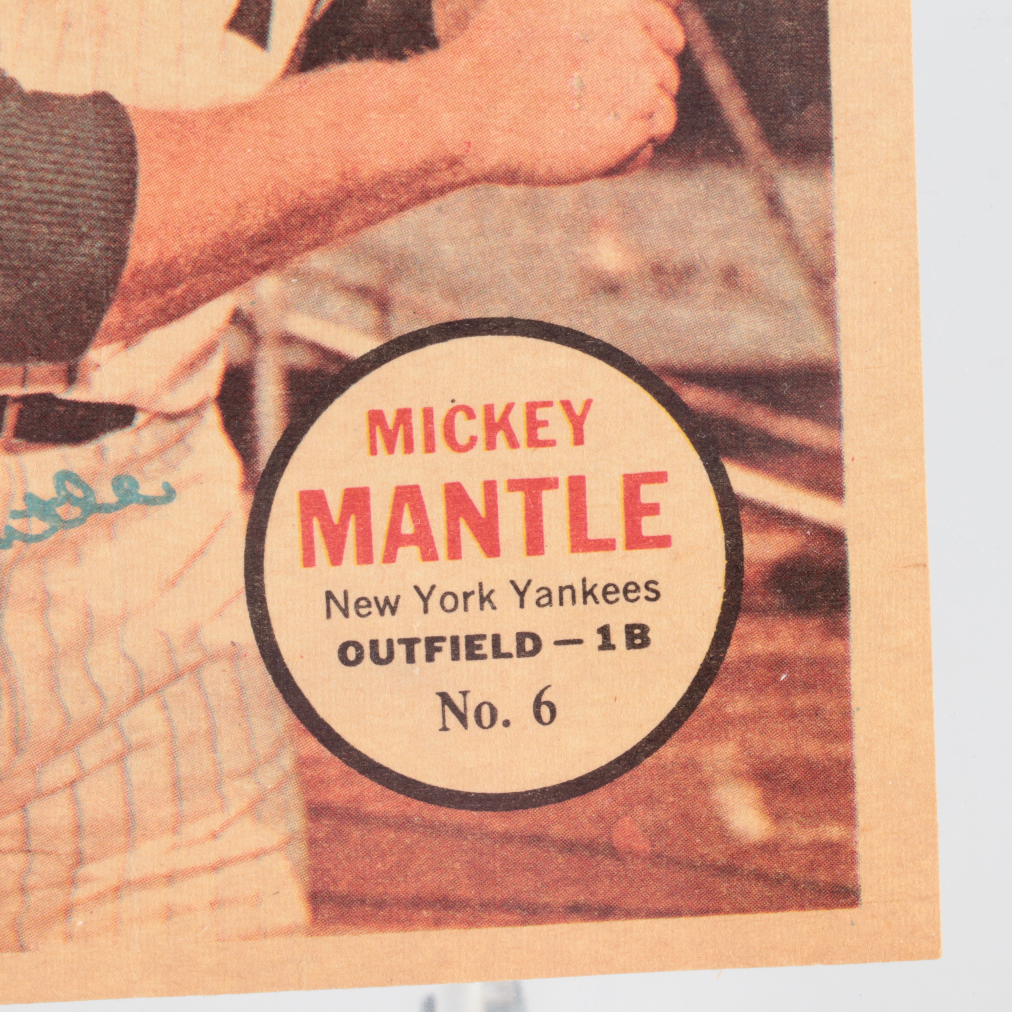 1967 Topps Mickey Mantle New York Yankees Baseball Poster Insert