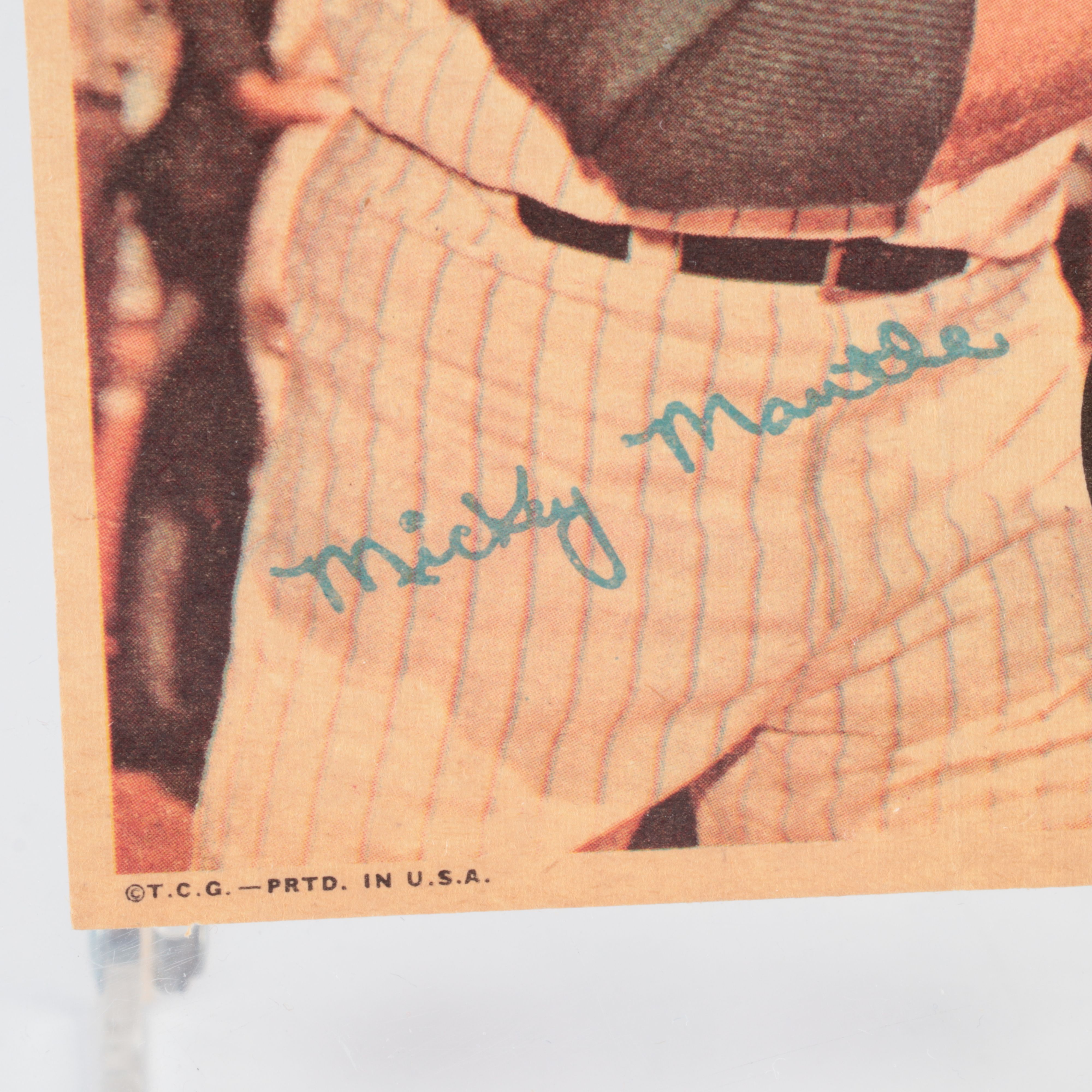 1967 Topps Mickey Mantle New York Yankees Baseball Poster Insert