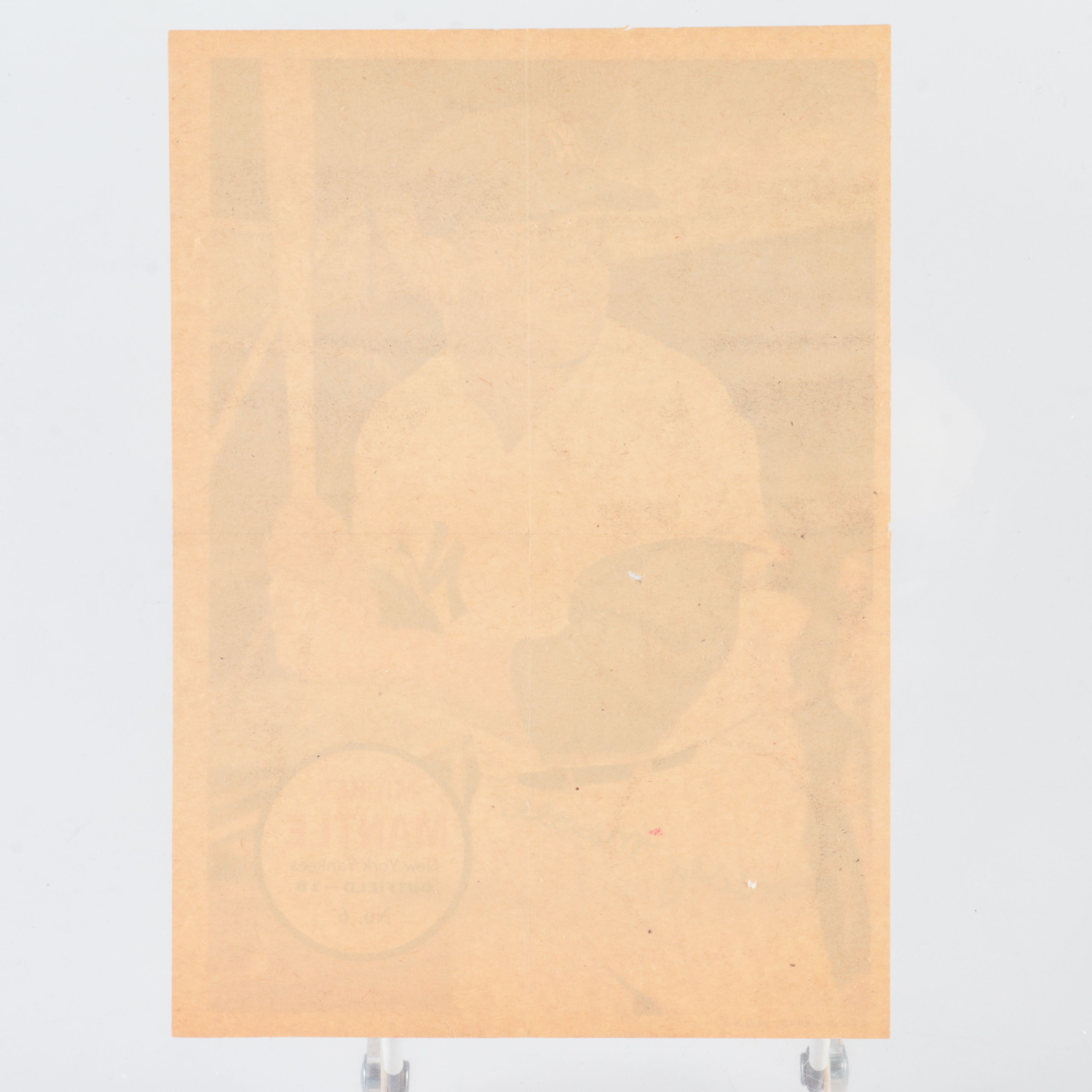 1967 Topps Mickey Mantle New York Yankees Baseball Poster Insert