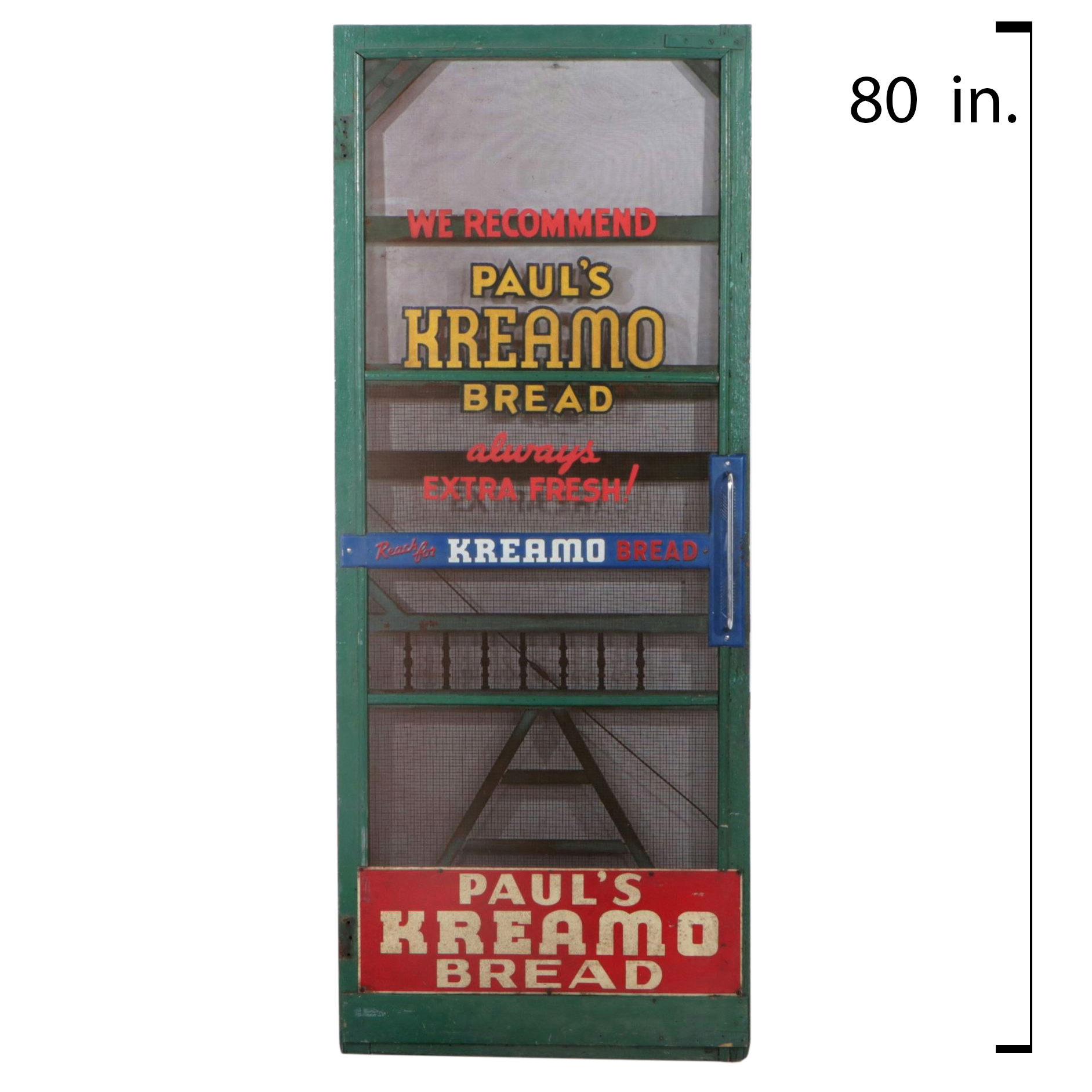 "Paul's Kreamo Bread" Decorated Screen Door