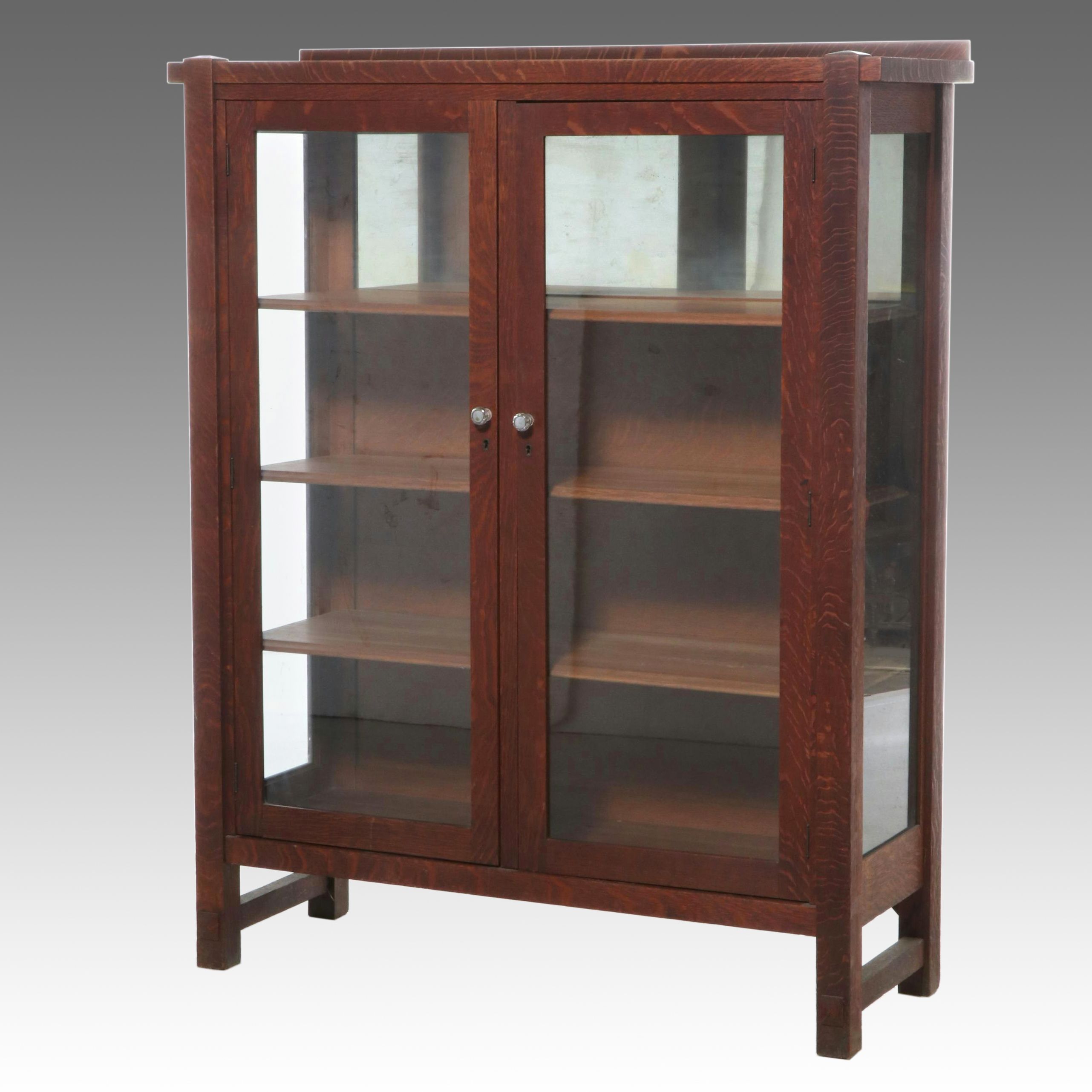 Arts & Crafts Oak China Cabinet