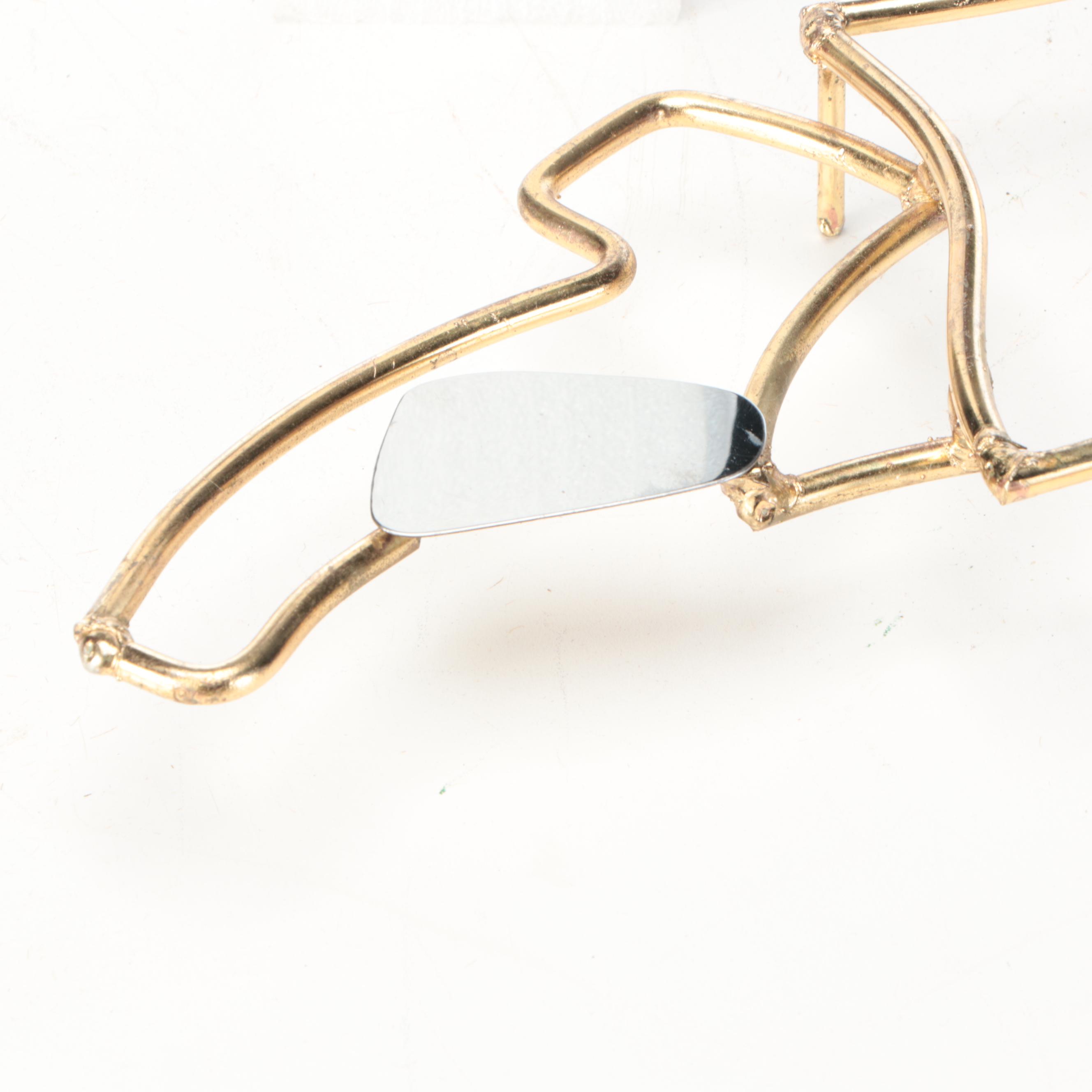 Curtis Jeré Brass and Steel Golfer Wall Sculpture