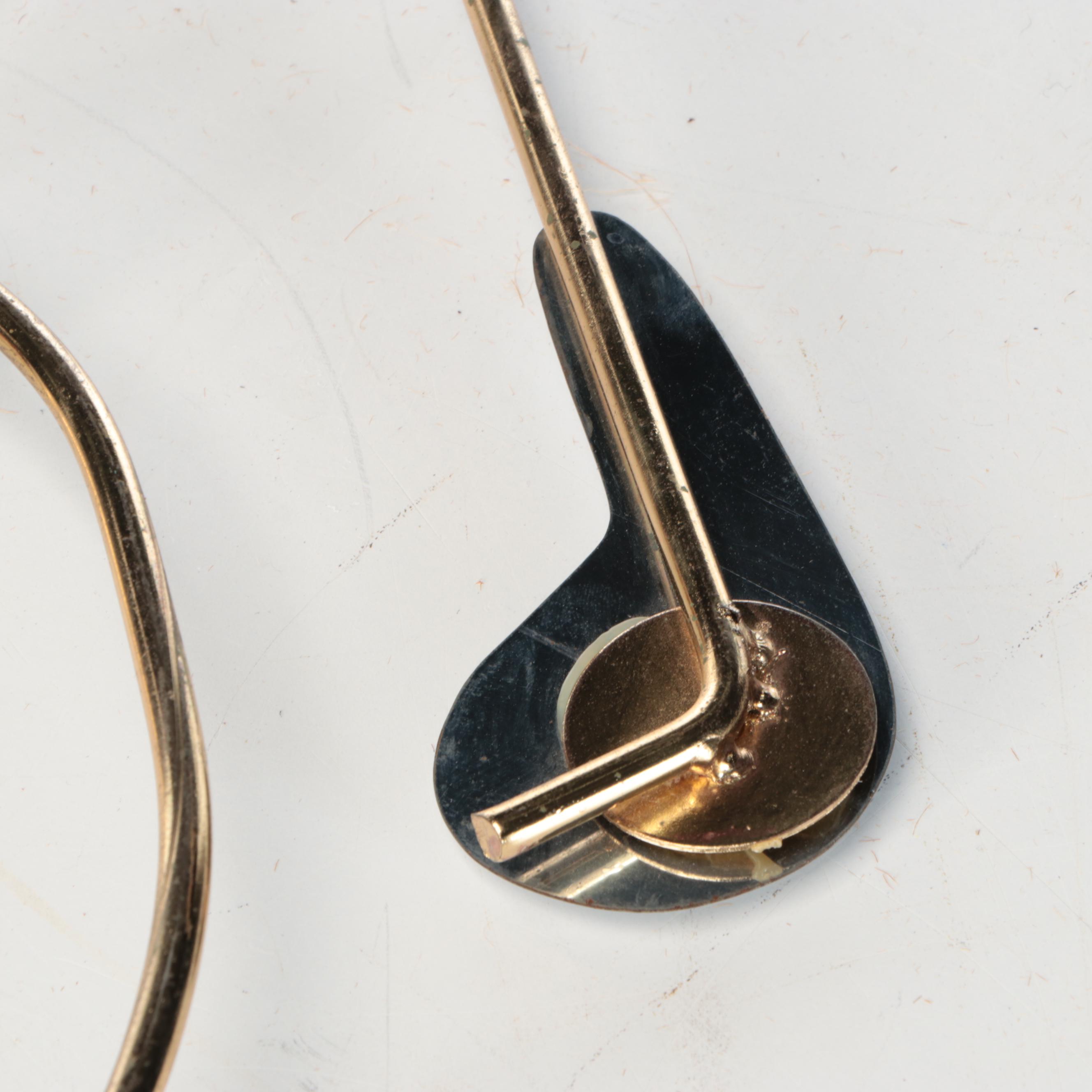 Curtis Jeré Brass and Steel Golfer Wall Sculpture