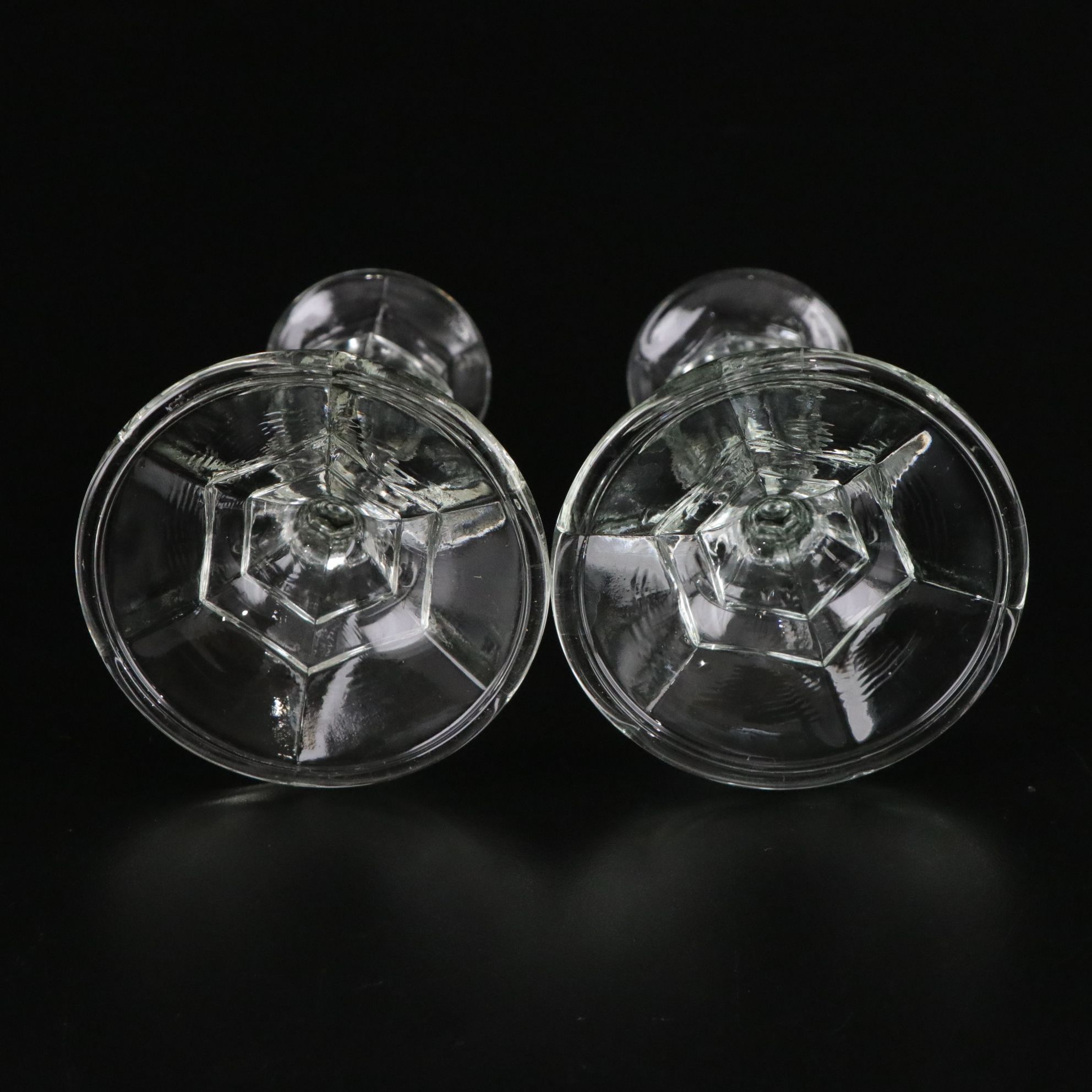 Indiana Glass "Pineapple & Floral Clear" Tray with Candle Holders & More