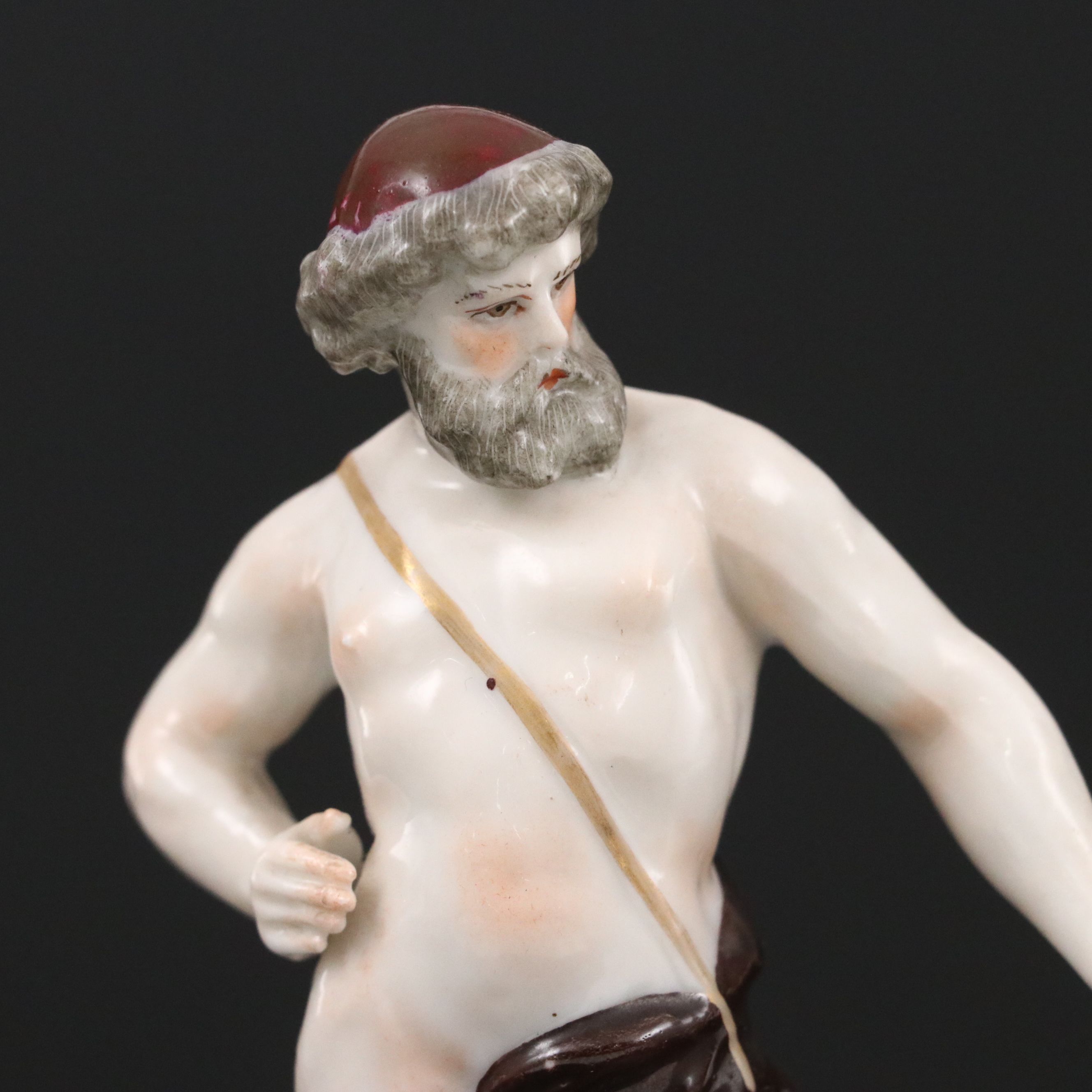 Edme Samson Dresden Style Porcelain Vulcan Figurine