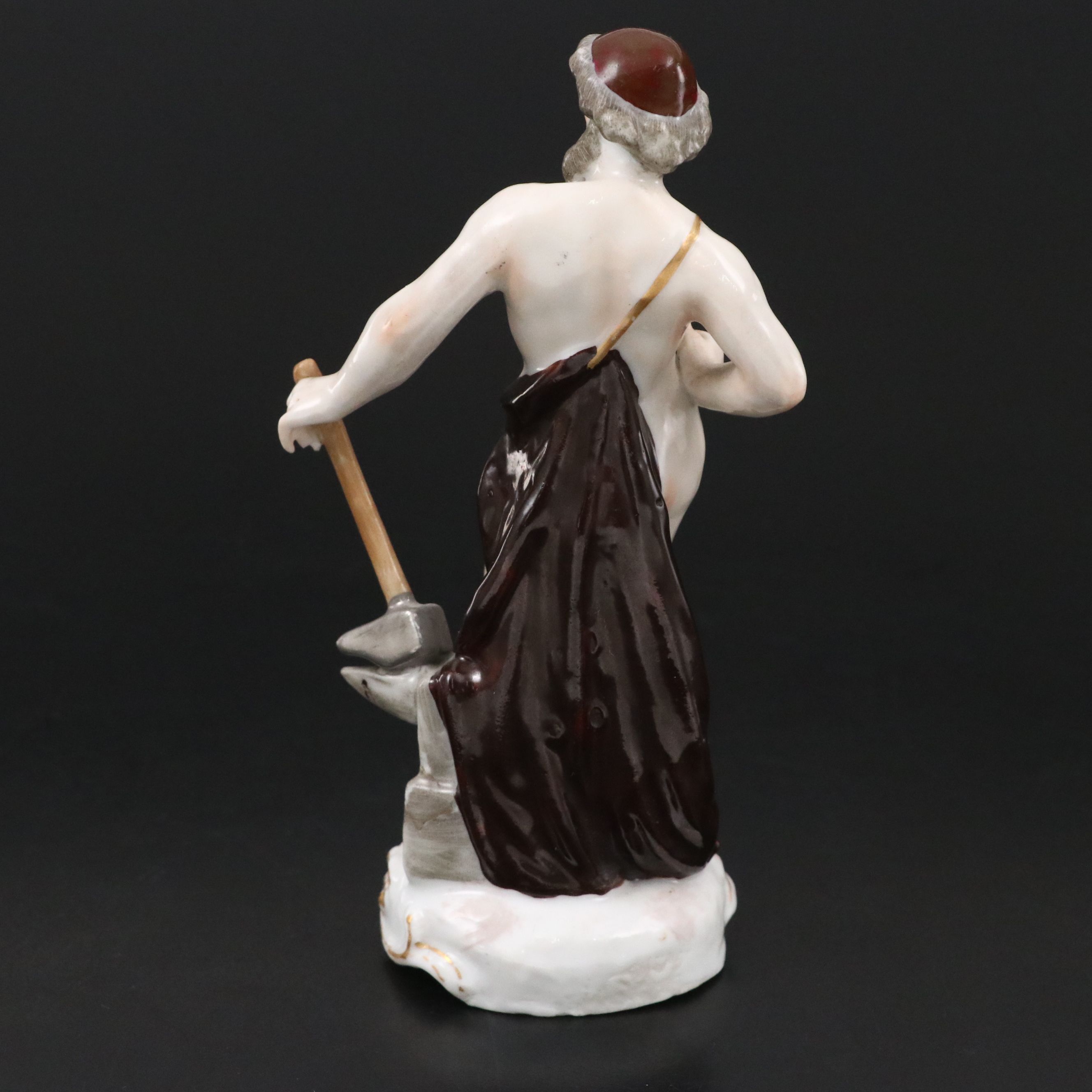 Edme Samson Dresden Style Porcelain Vulcan Figurine